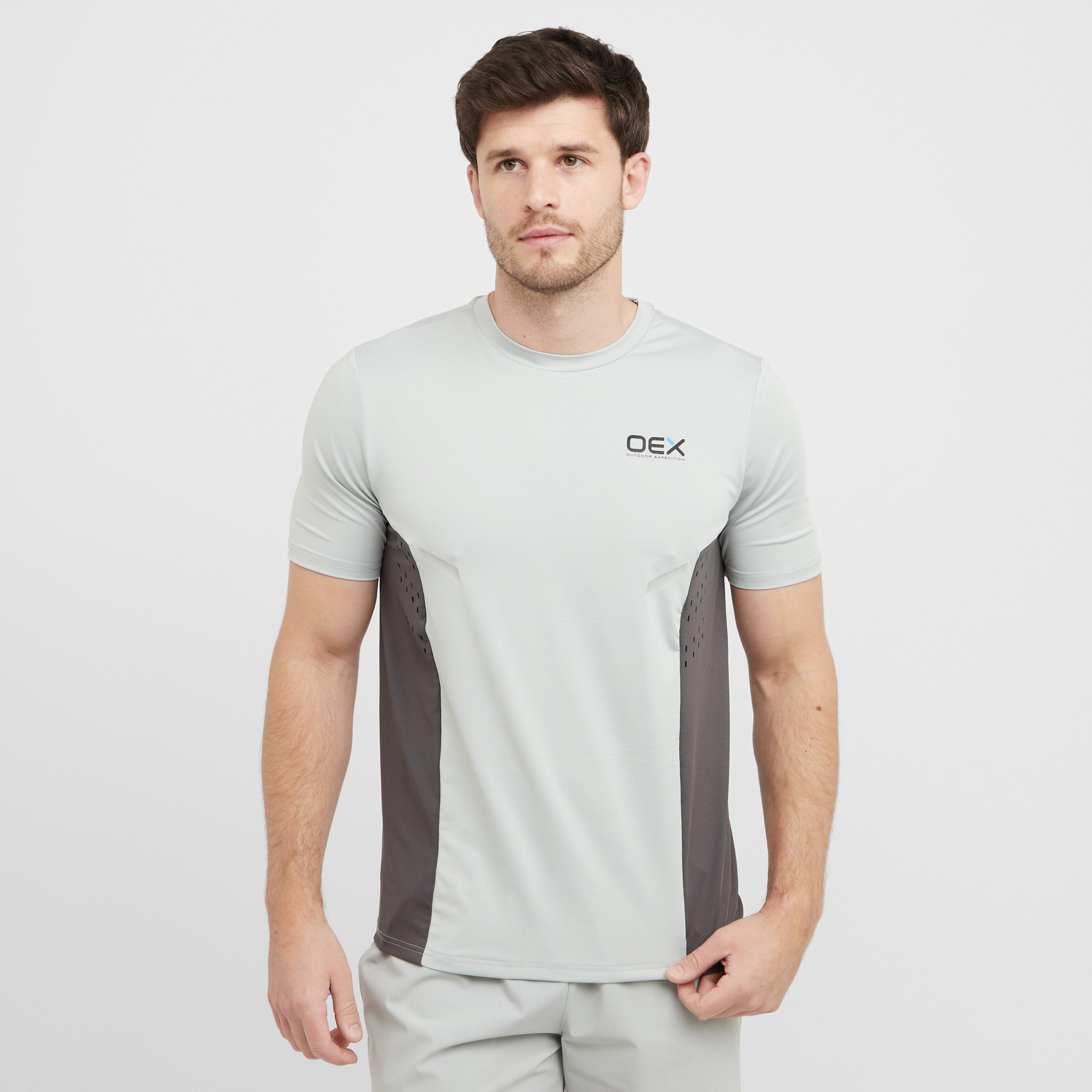 OEX BLUE Men's Etrier Tee, Grey