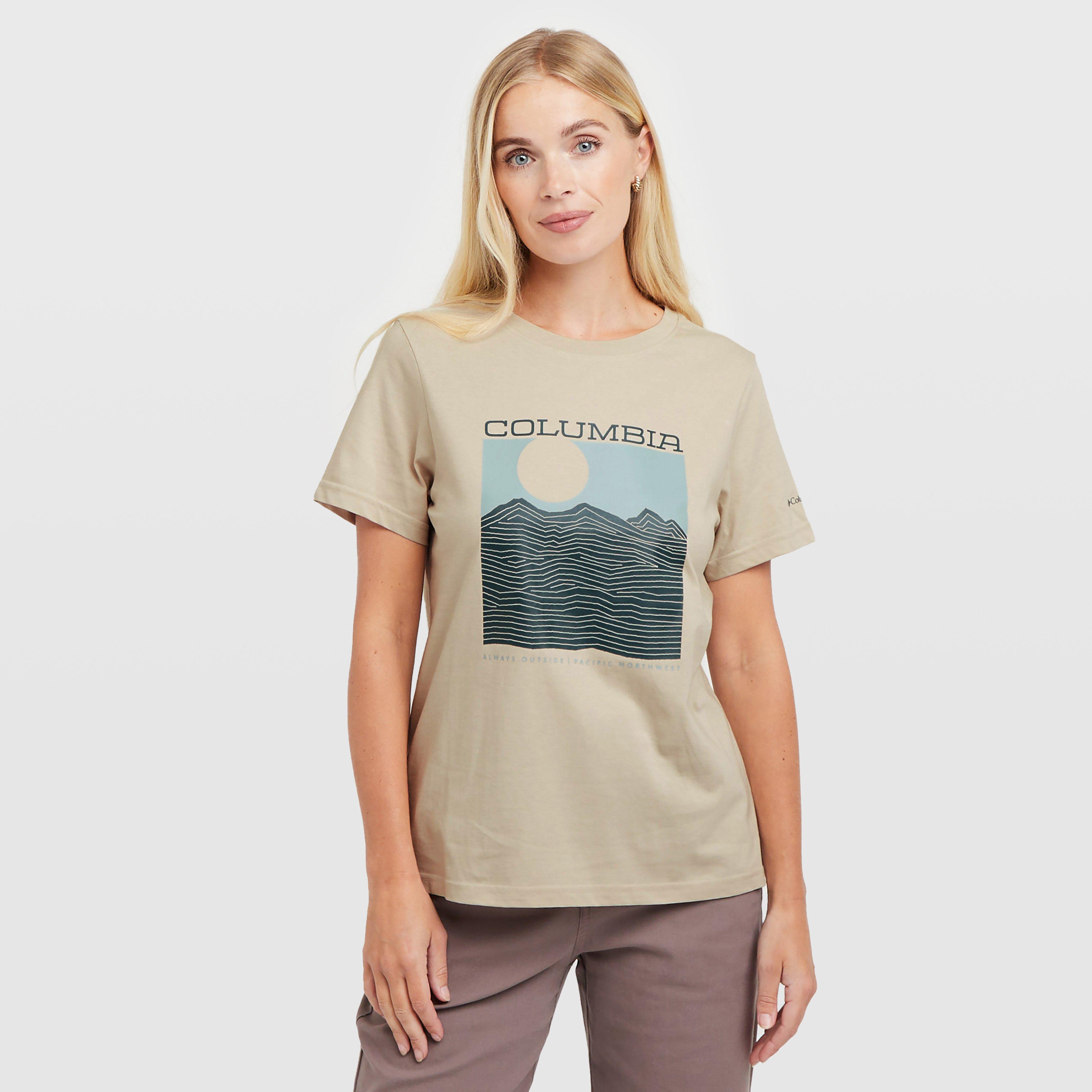 Columbia Women's Rolling Bend Graphic Oversized T-Shirt, Cream