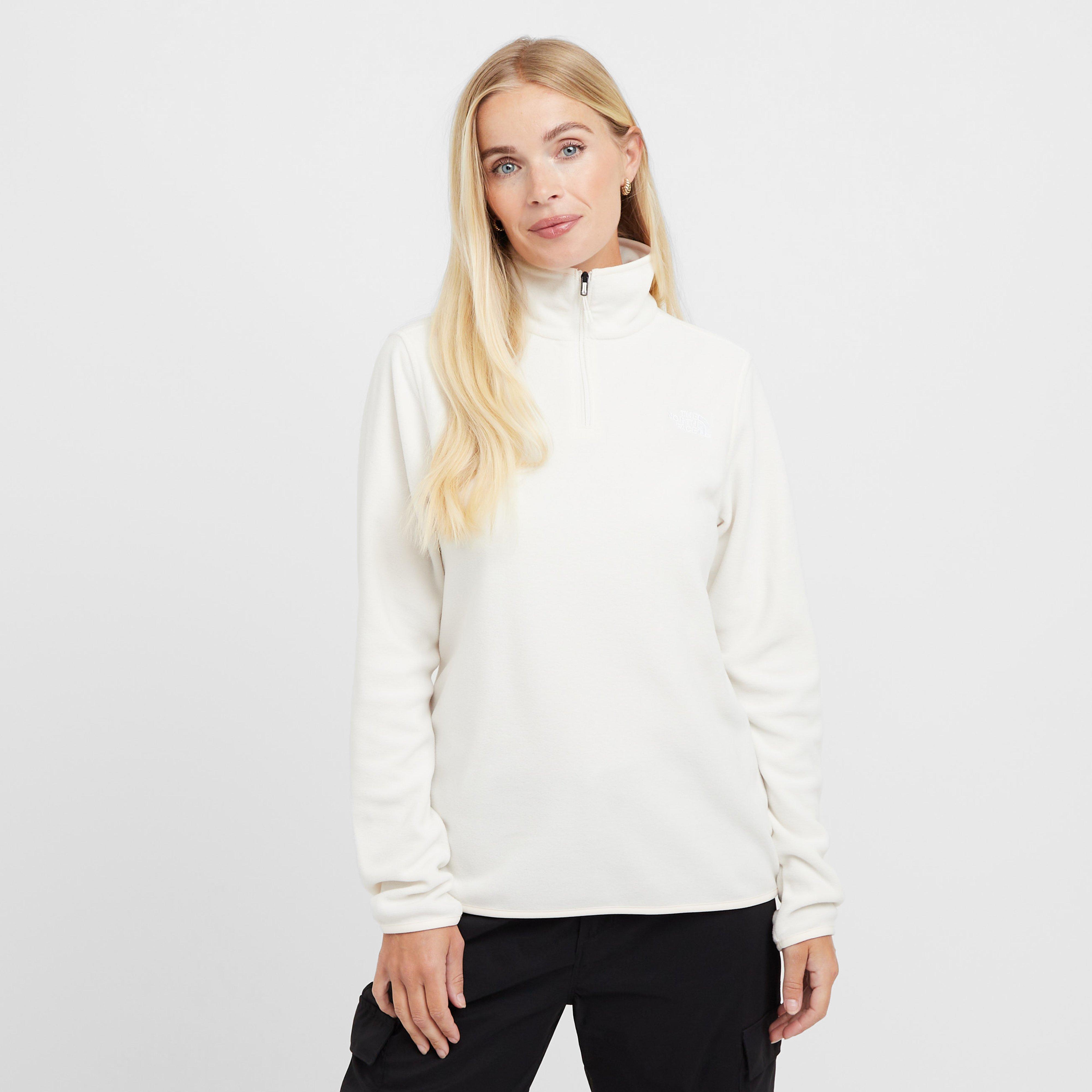 The North Face Women's Glacier 1/4 Zip Fleece, White