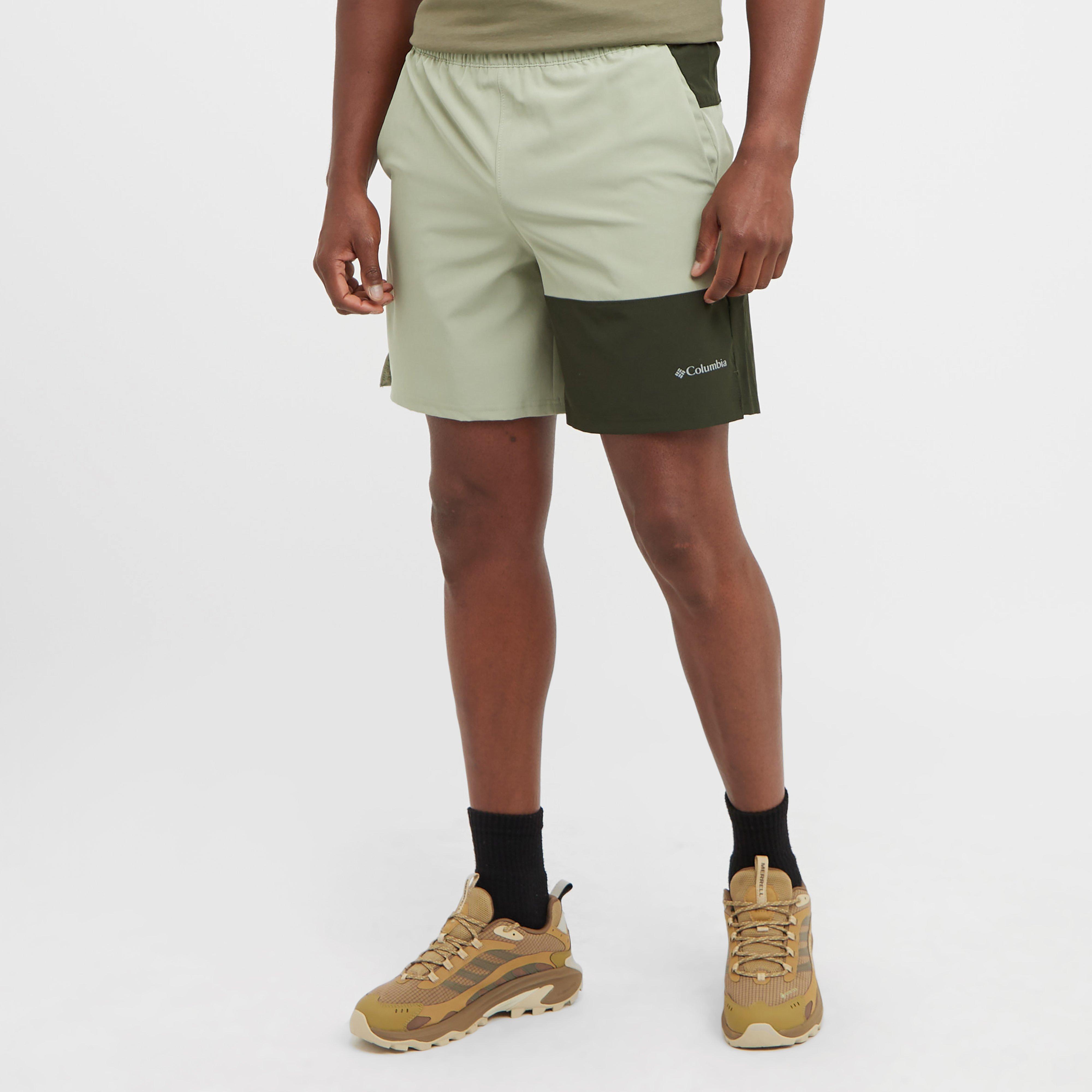 Columbia Men's Hike Colour Block Hiking Shorts, Green