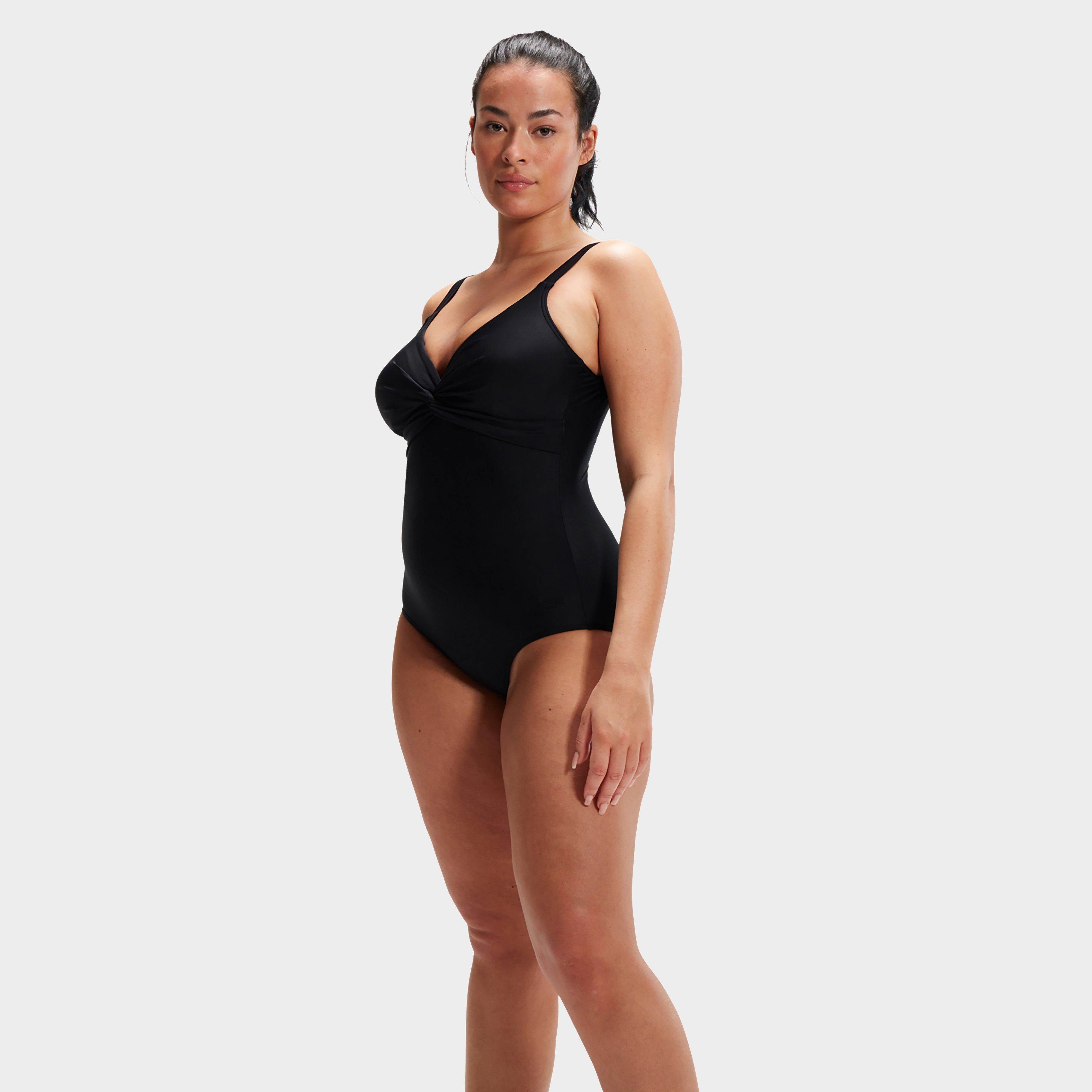 Speedo Women's Brigitte Shaping Swimsuit, Black