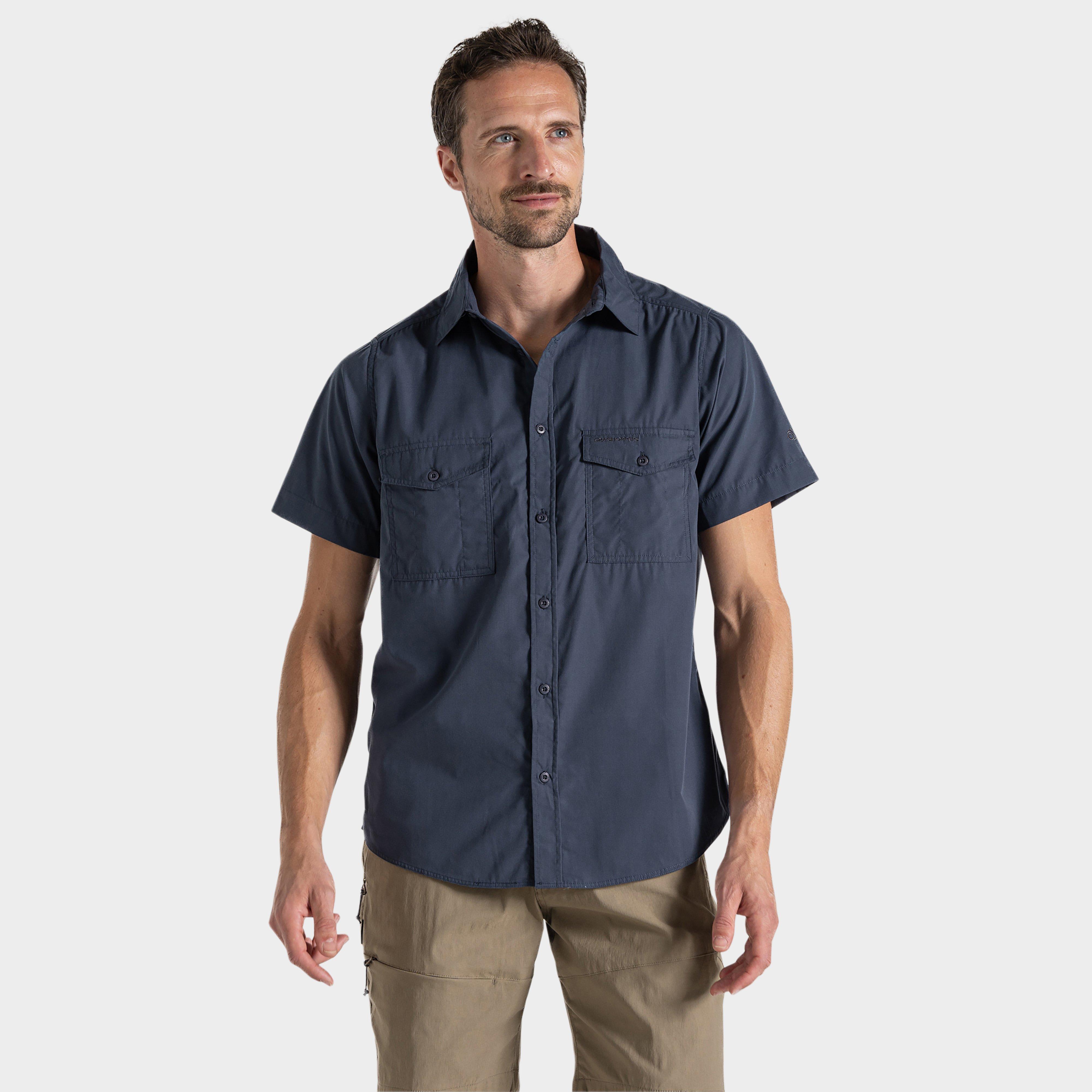 Craghoppers Men's  Kiwi SS Shirt, Blue