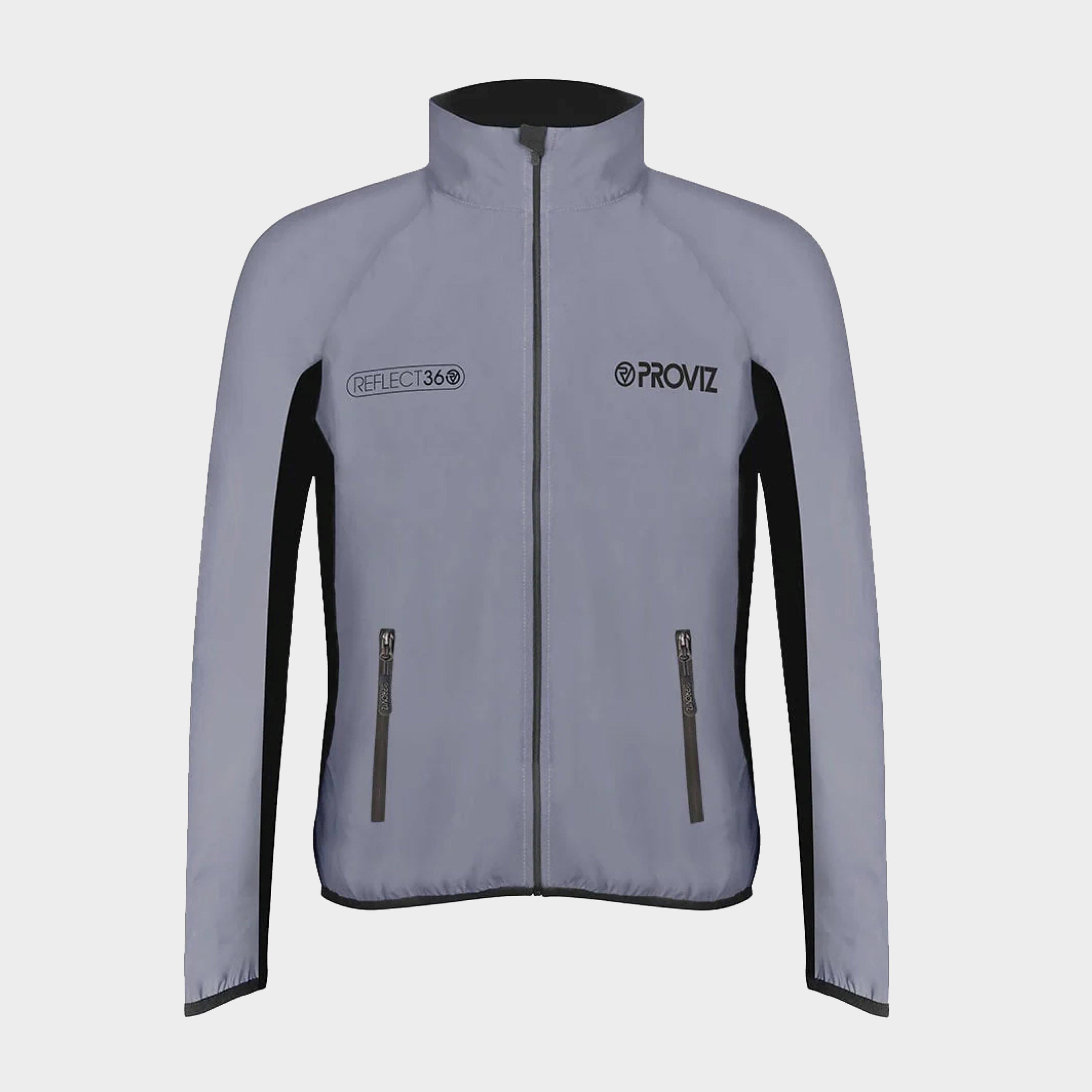 Proviz Sports Men's Fully Reflective Running Jacket, Grey
