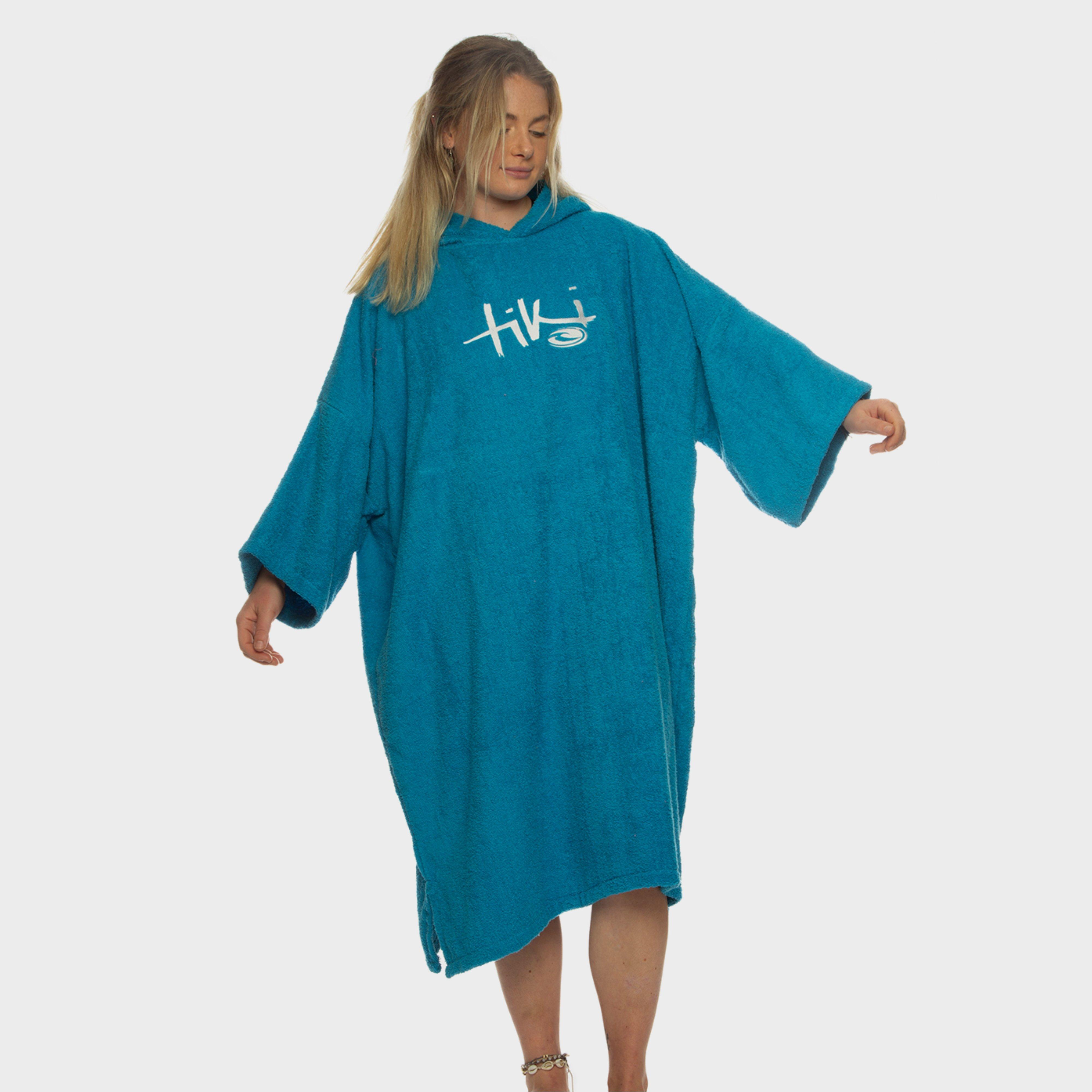 Tiki Surf Unisex Hooded Change Robe, Blue