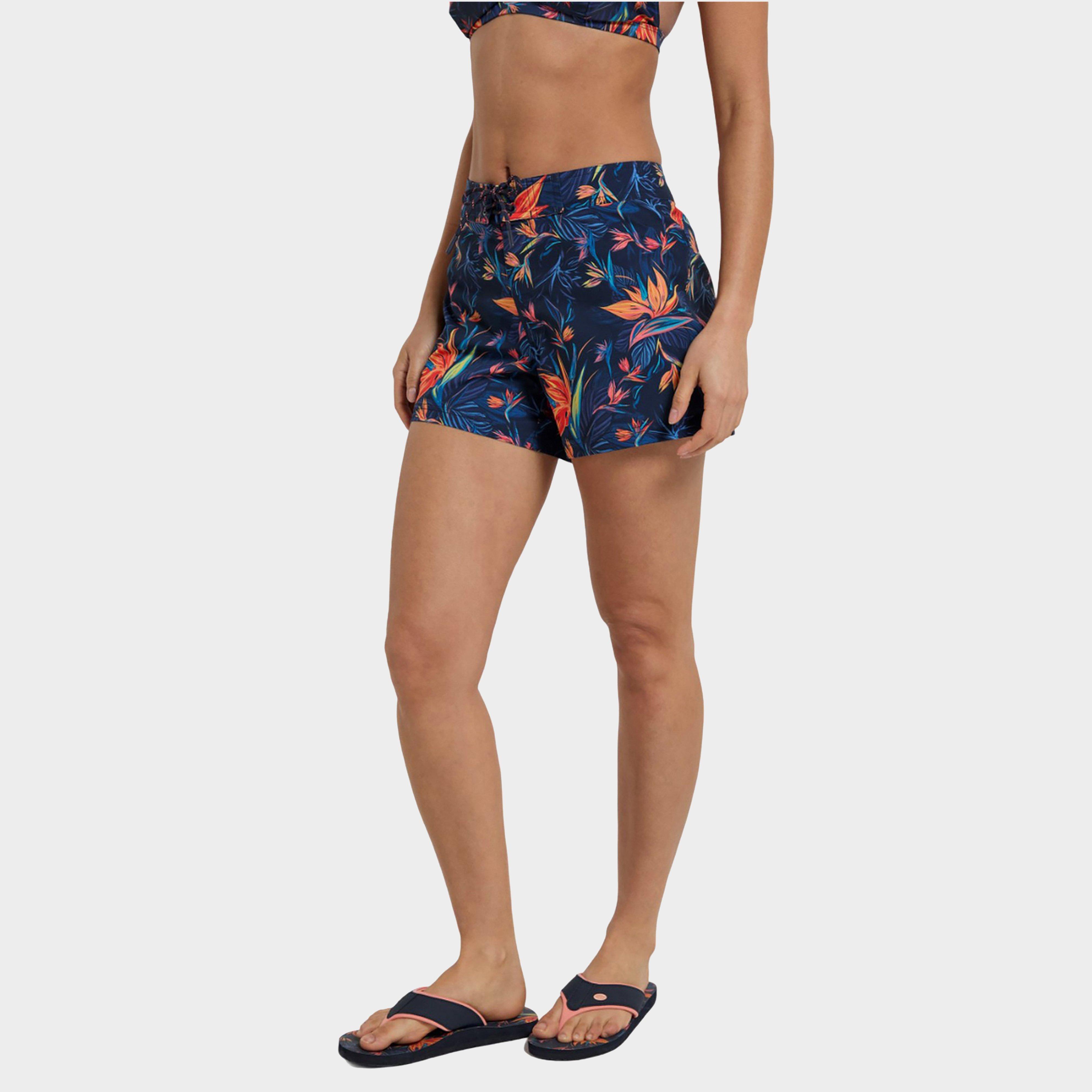 Animal Women's Aurora Flower Boardshorts, Orange