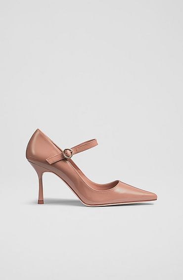 Camille Taupe Patent Mary Jane Courts Neutral, Neutral