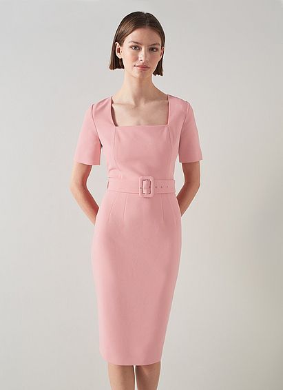 Leonora Pink Shift Dress, Pink