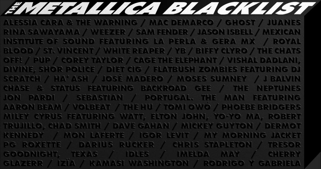 The Metallica Blacklist: 53 Unique Artists