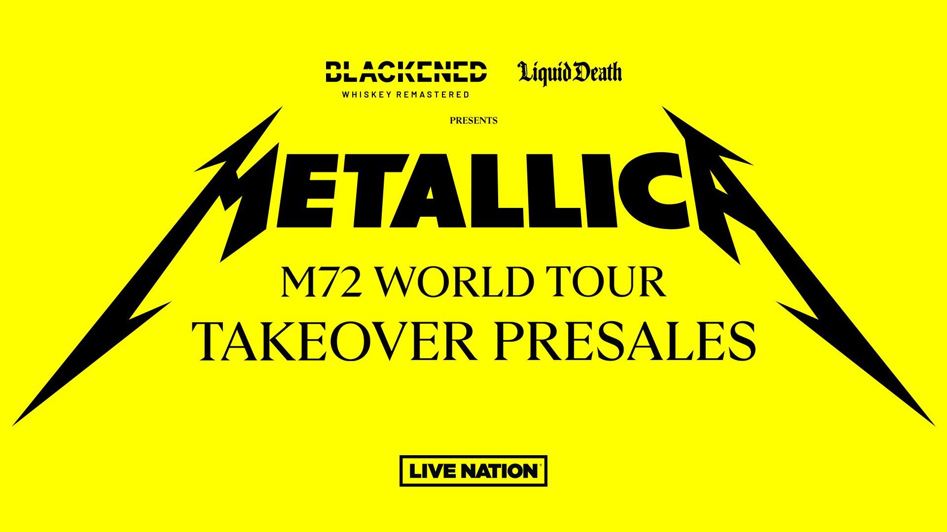 2023-06-26 Metallica Weekend Takeover Events Ticket Presale Info