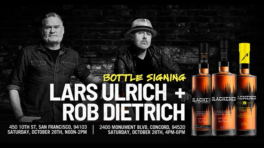 Blackened Bottle Signings with Lars Ulrich and Rob Dietrich