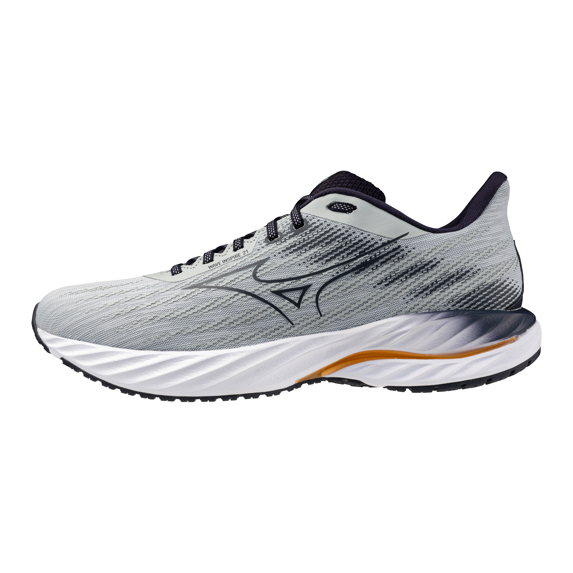 NEW MIZUNO men\'s wave inspire 21 running shoes in white/grape leaf Mizuno Men main image 3