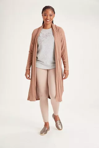 LIGHT WEIGHT PLEATED COVER UP TAUPE