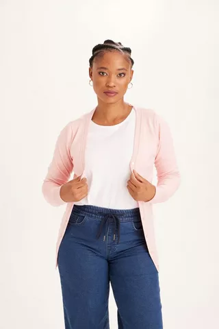 KNITTED CARDIGAN PINK