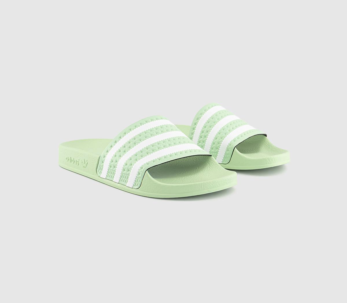 Adidas Adilette Sliders Semi Green Spark White, 5