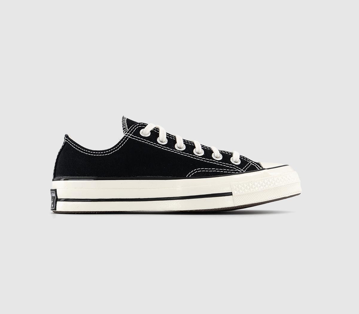 Converse Mens All Star Ox 70s Trainers Black Canvas, 6.5