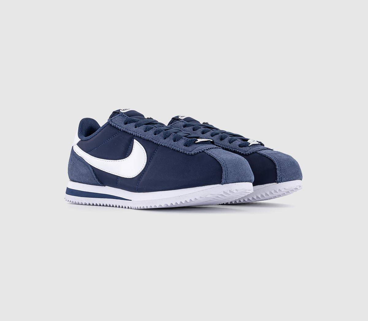 Nike Cortez Trainers Midnight Navy White Blue, 6.5