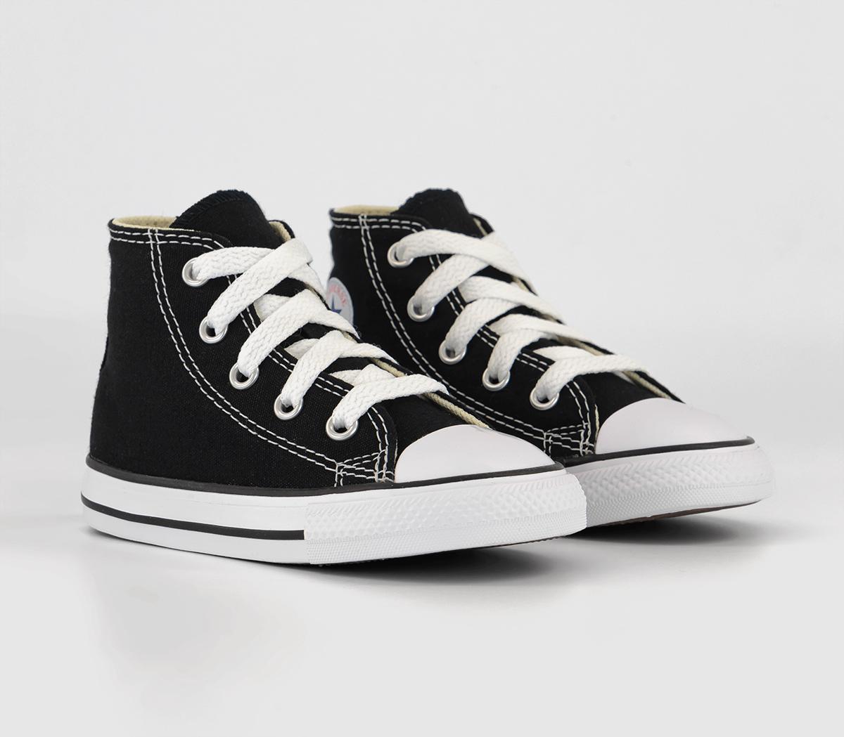 Converse Kids Star High Top Black Canvas Trainers, 3 Infant-10 Youth, 5 Infant