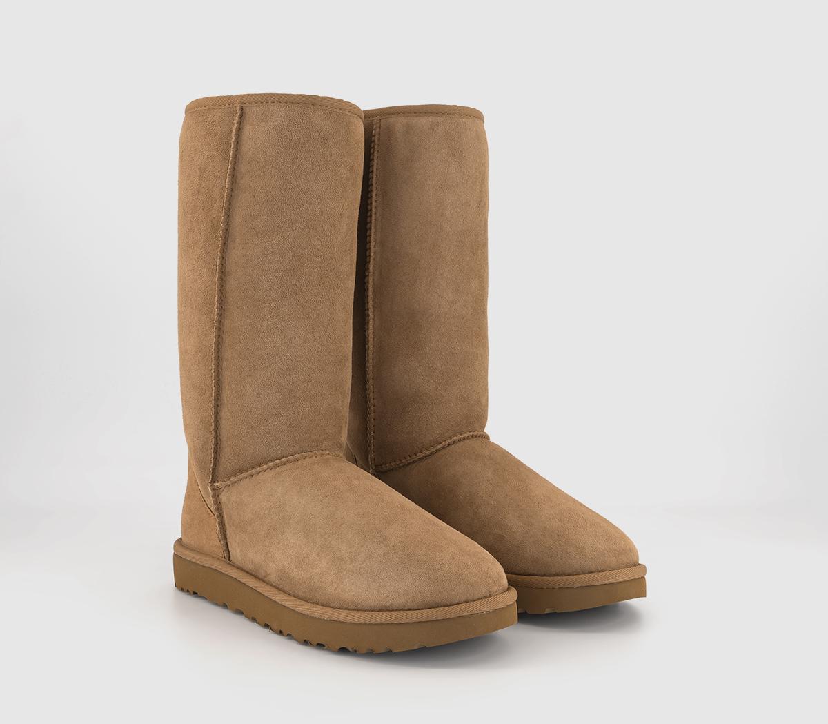 UGG Womens Classic Tall Ii Chestnut Suede In Tan, 6