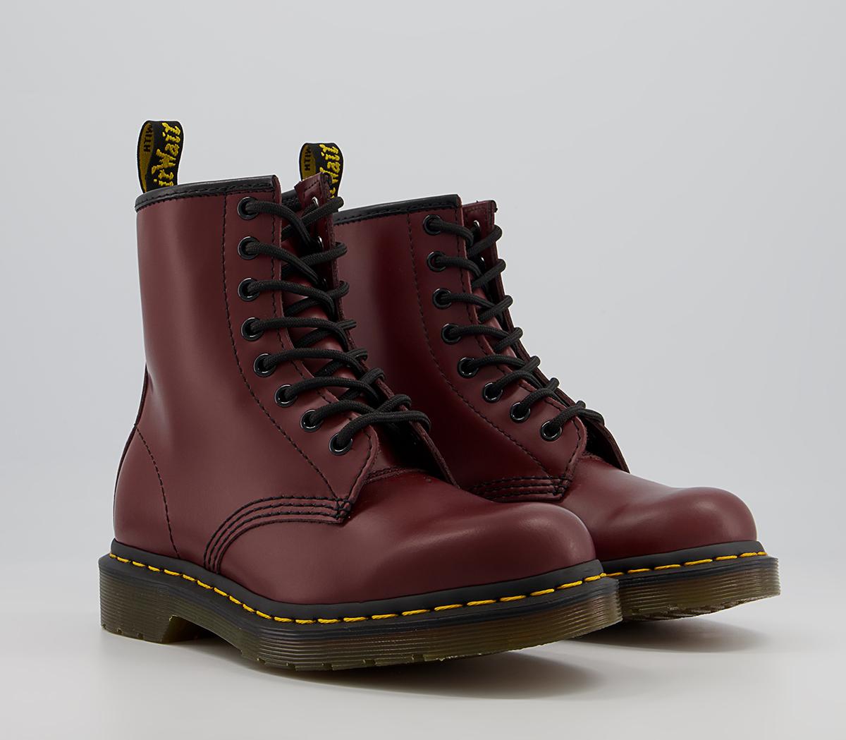 Dr. Martens Womens 8 Eyelet Lace Up Bt Cherry Red Boots, 3