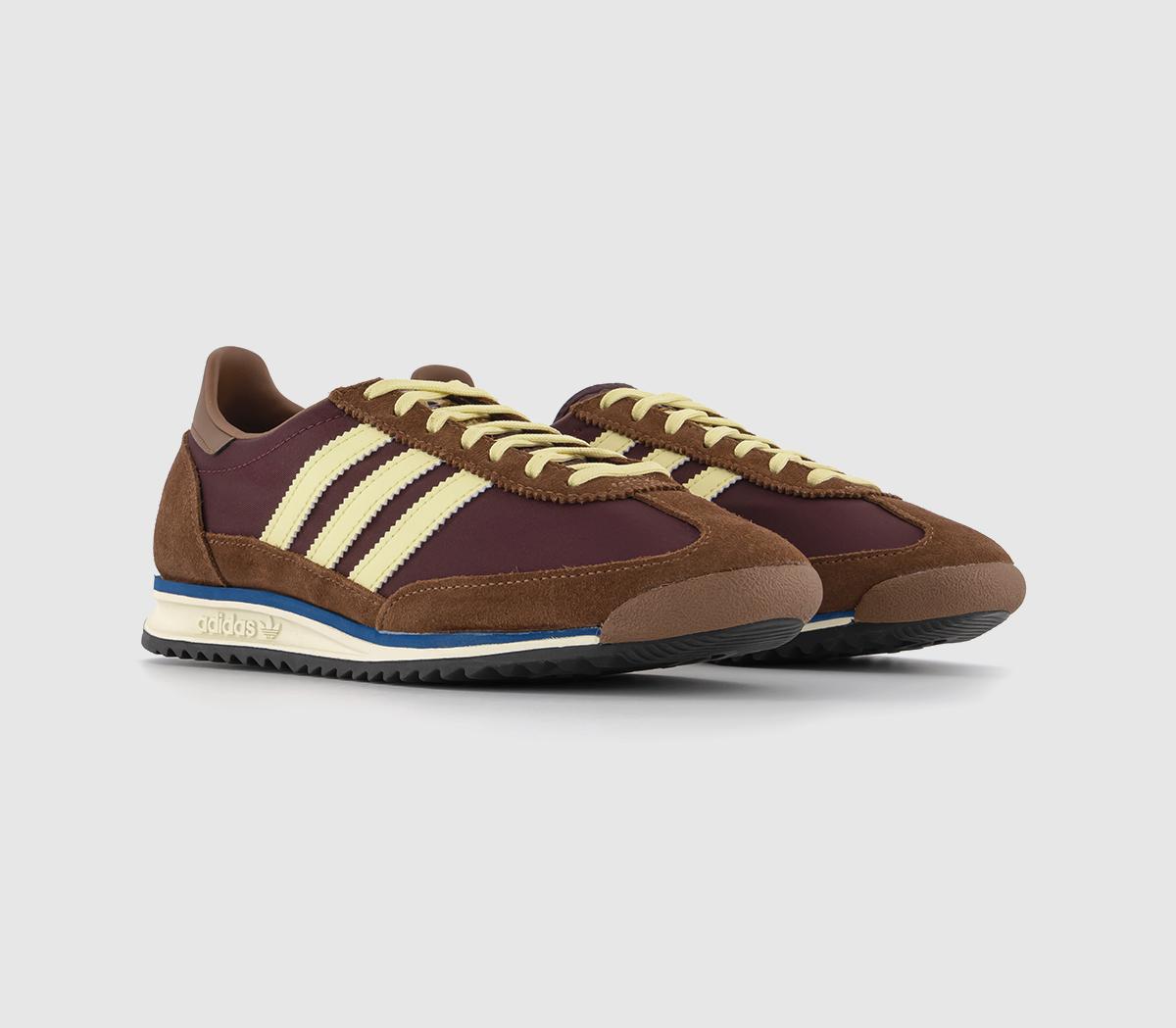 Adidas Womens SL 72 Trainers Maroon Almost Yellow Preloved Brown, 3.5