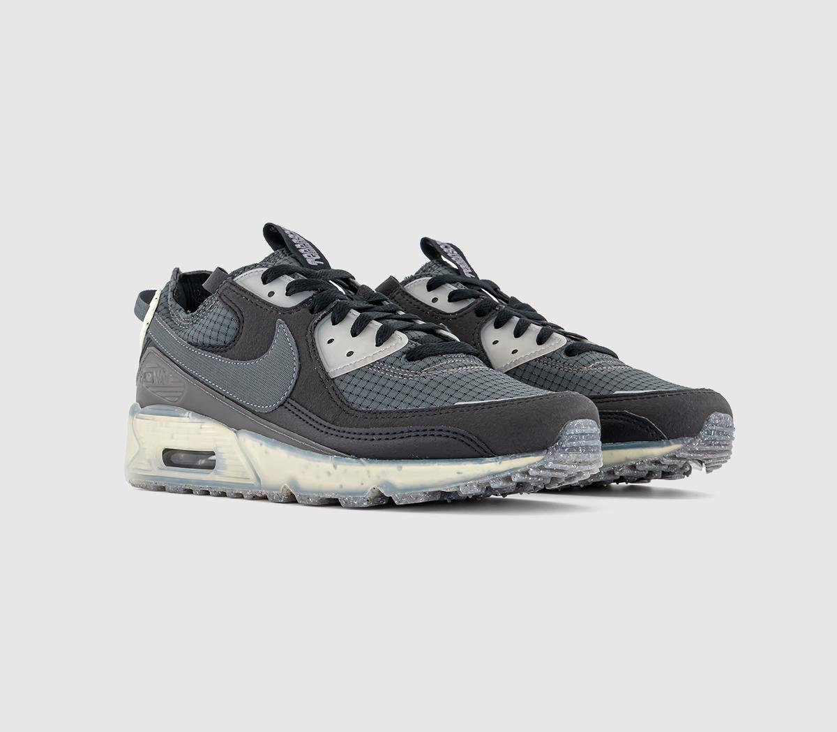 Nike Air Max Terrascape 90 Trainers Black Dark Grey Lime Ice Anthracite, 8