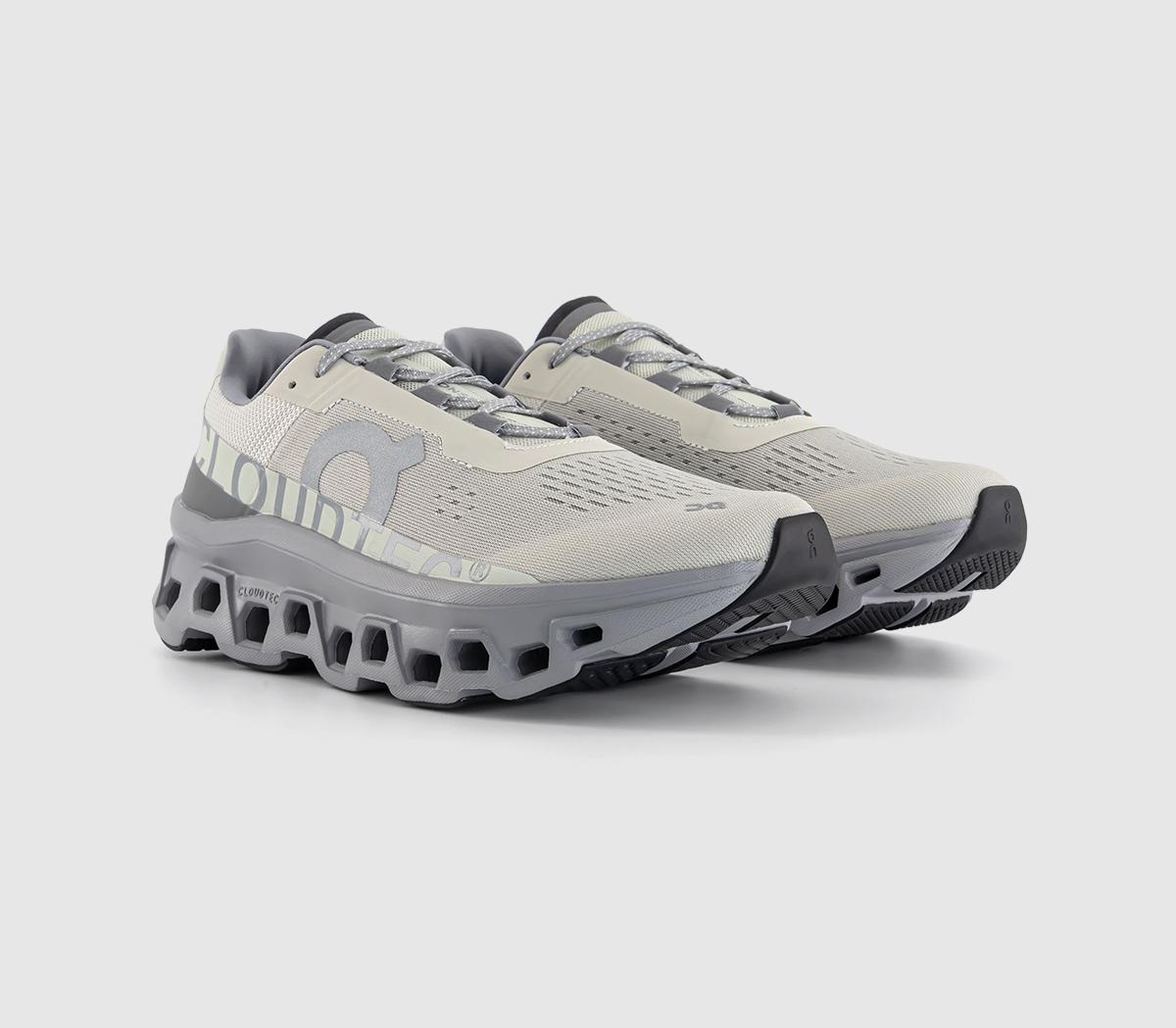 On Running Cloudmonster Trainers Ice Alloy White, 12