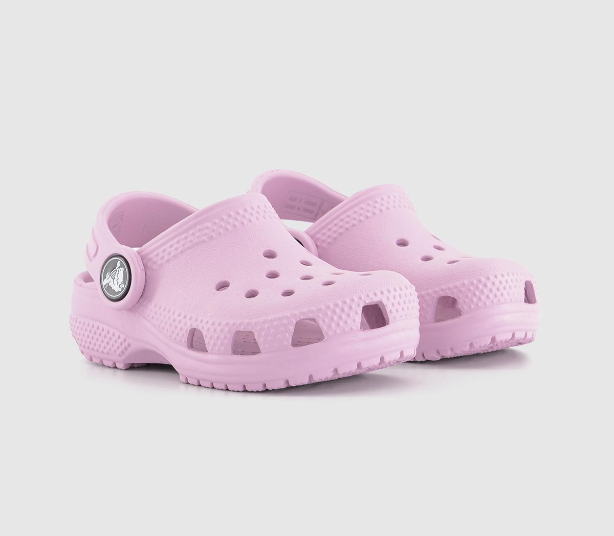Crocs Classic Kids Clogs Ballerina Pink Synthetic, 7 Infant