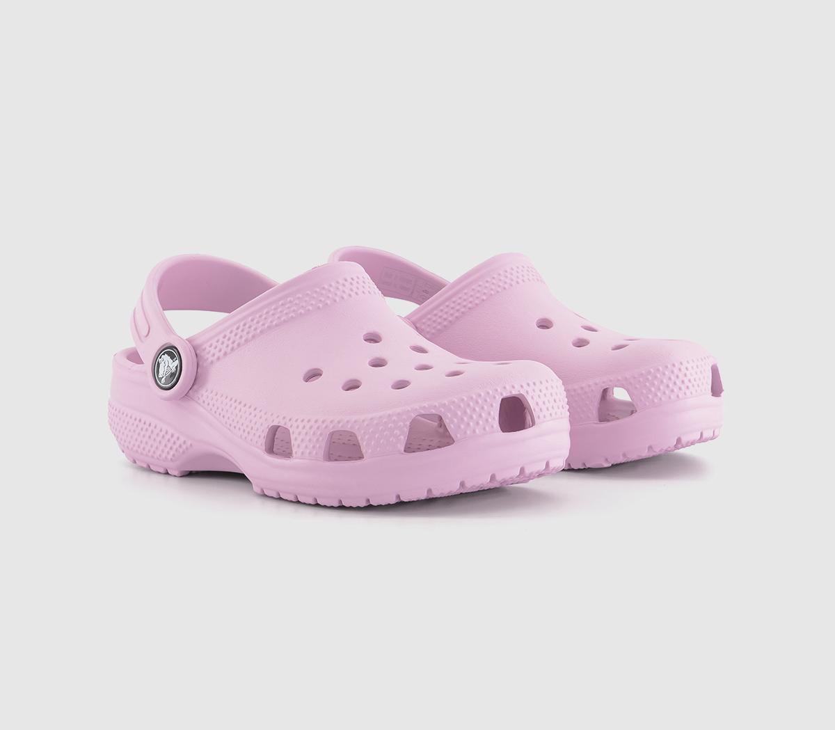 Crocs Classic Kids Clogs Ballerina Pink Synthetic, 1 Youth