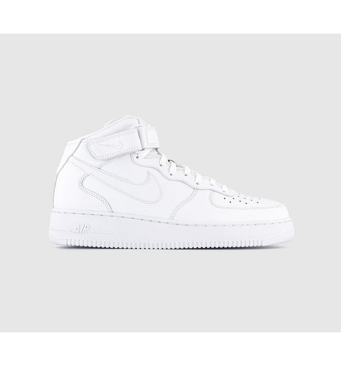 Nike Air Force 1 Mid 07 Trainers White White Wolf Grey