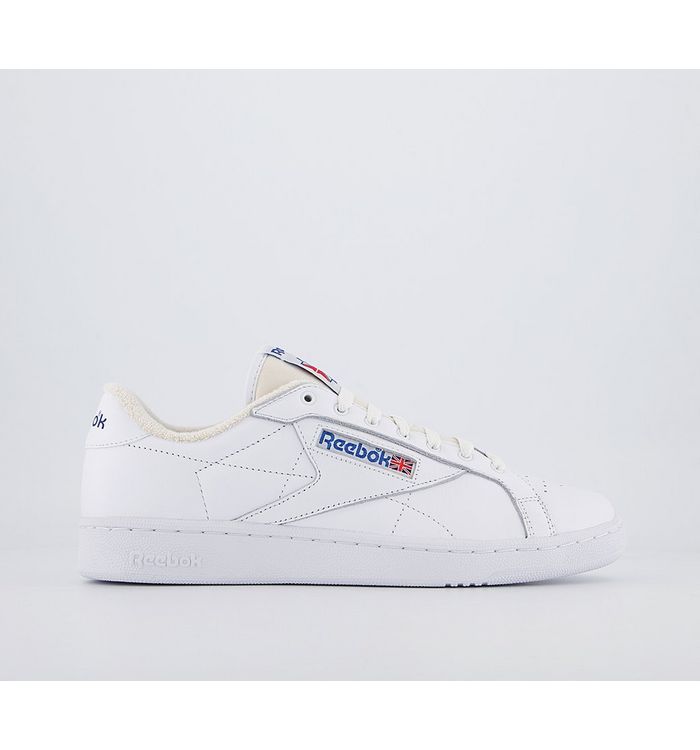 Reebok Club C Grounds Trainers White Vector Blue Vector Red