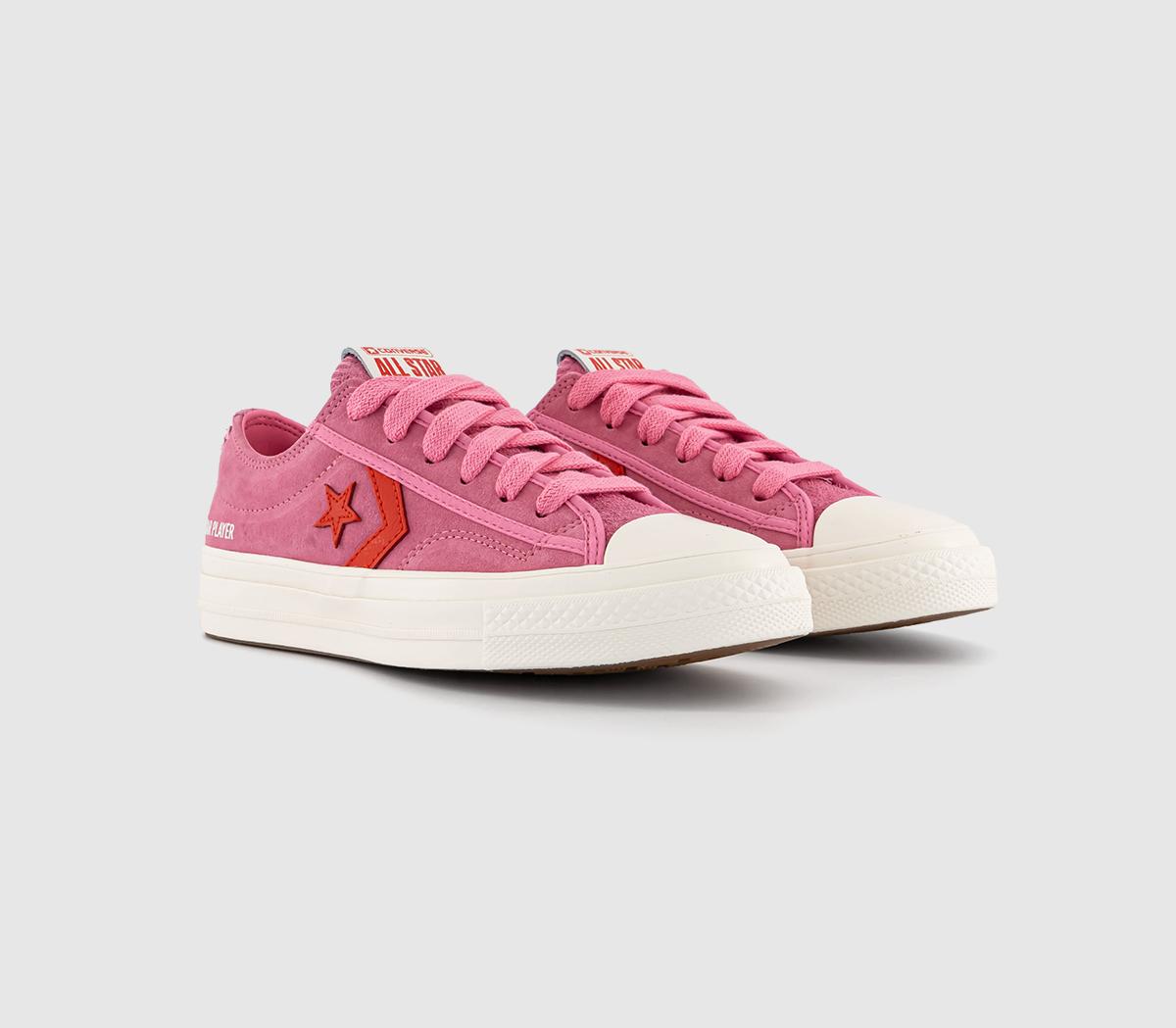 Converse Womens Star Player 76 Trainers Pink Fever Dream Egret, 5
