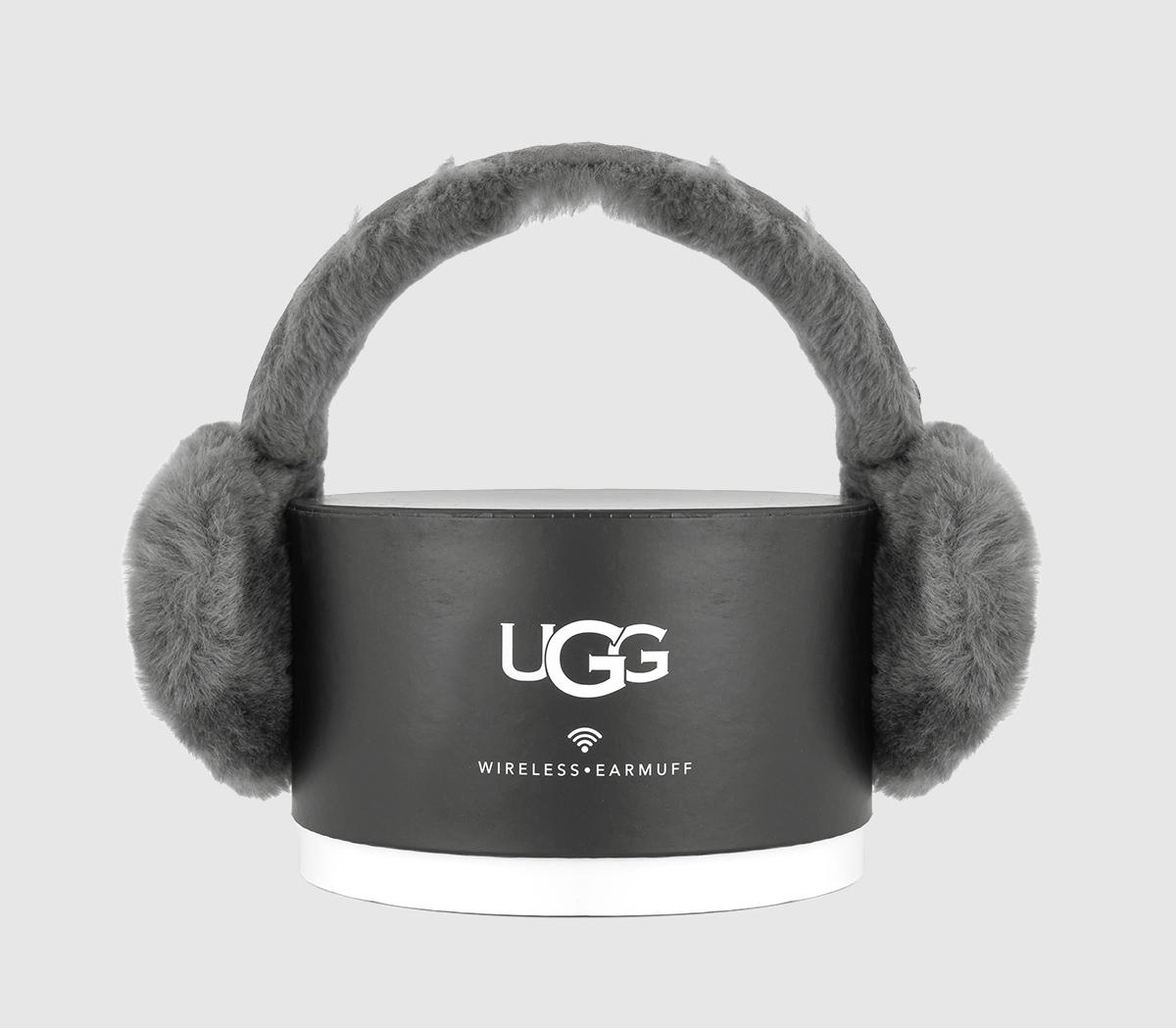 UGG Sheepskin Wireless Earmuffs Metal Grey, One Size