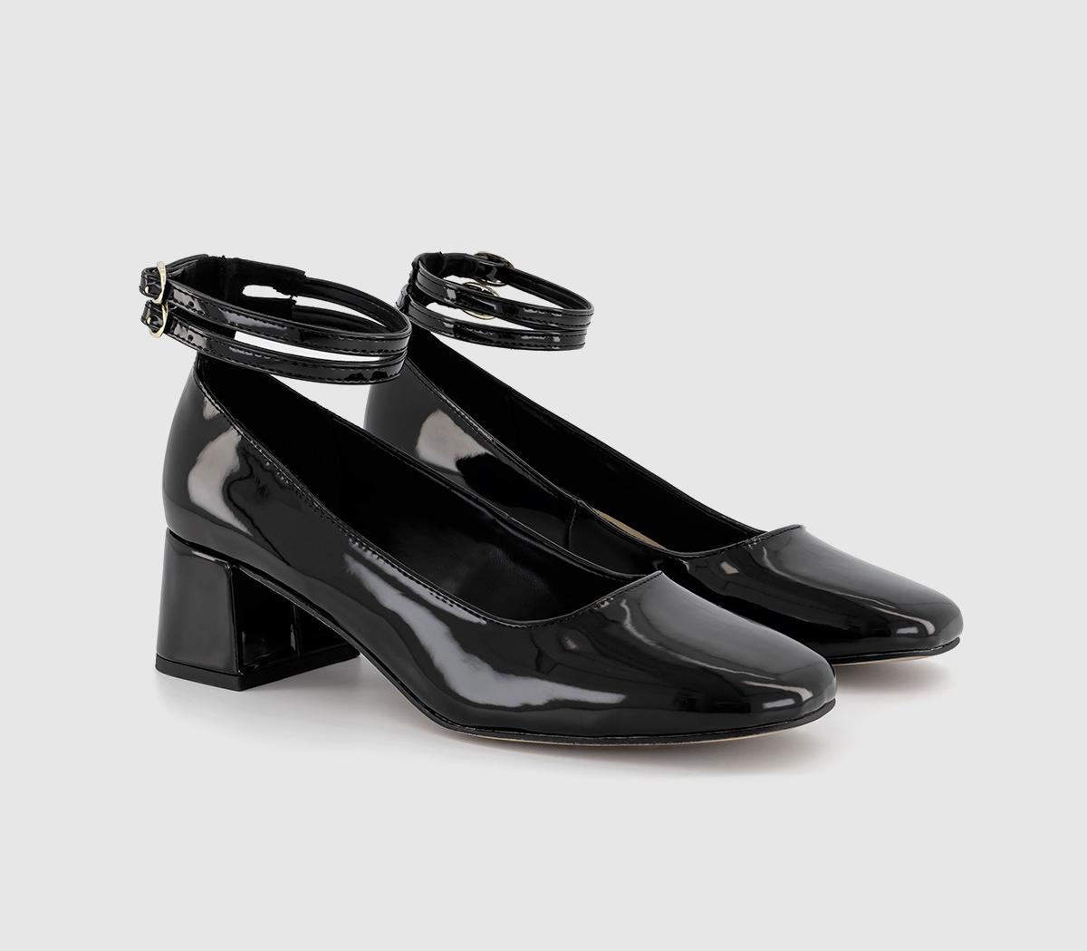 OFFICE Womens Milton Cross Strap Court Shoes Black, 3