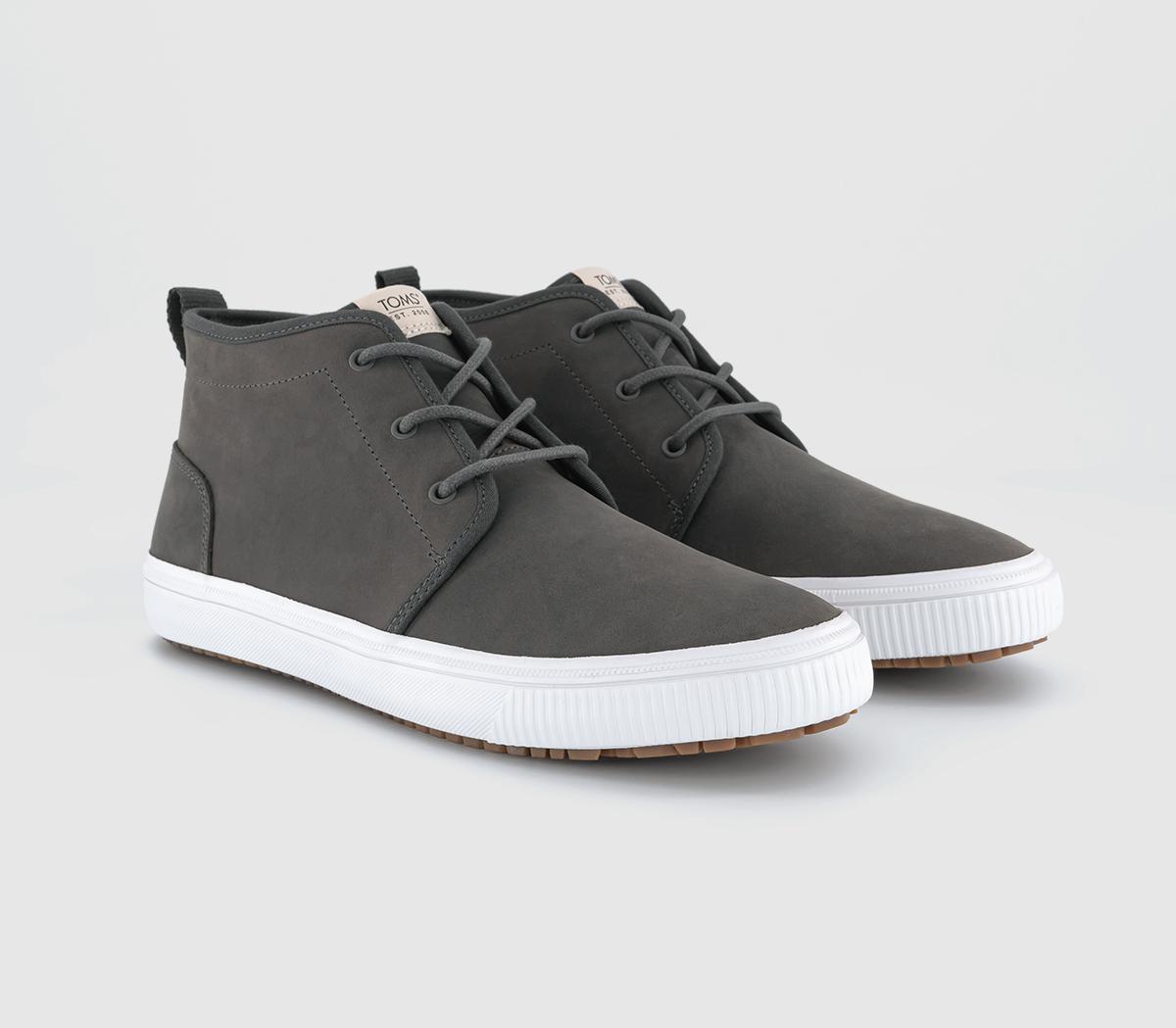 TOMS Mens Carlo Mid Terrain Shoes Dark Grey, 6