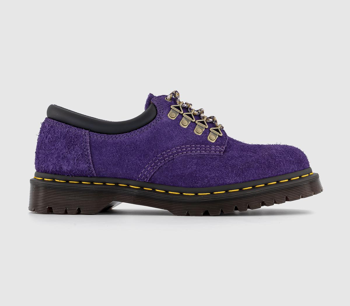 Dr. Martens Mens 8053 5 Eye Shoes Deep Purple Long Napped Suede
