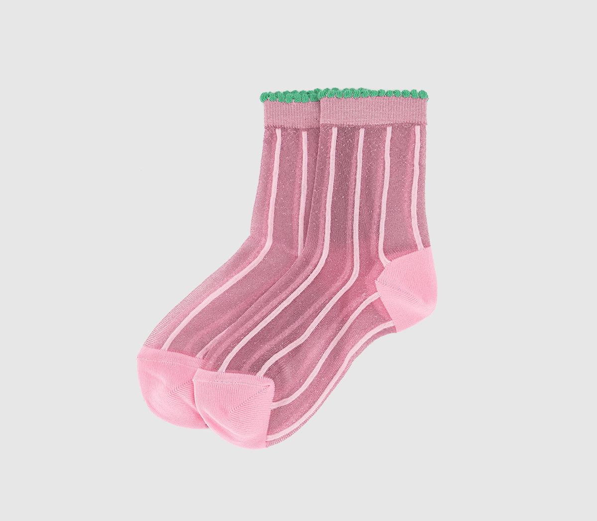 Happy Socks Lilly Ankle Socks Pink, 36-38