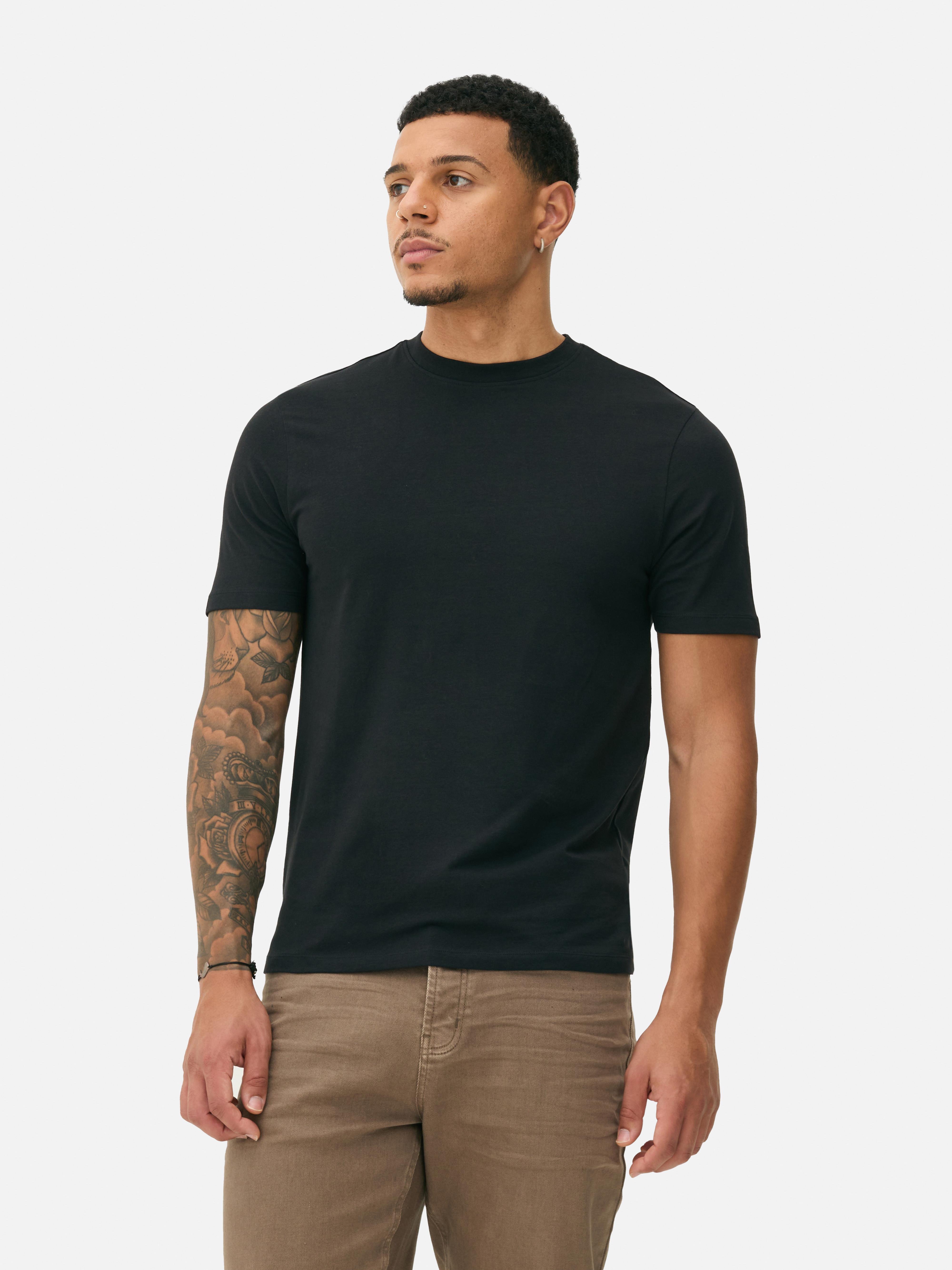 Mens Black Slim Fit T Shirt Primark