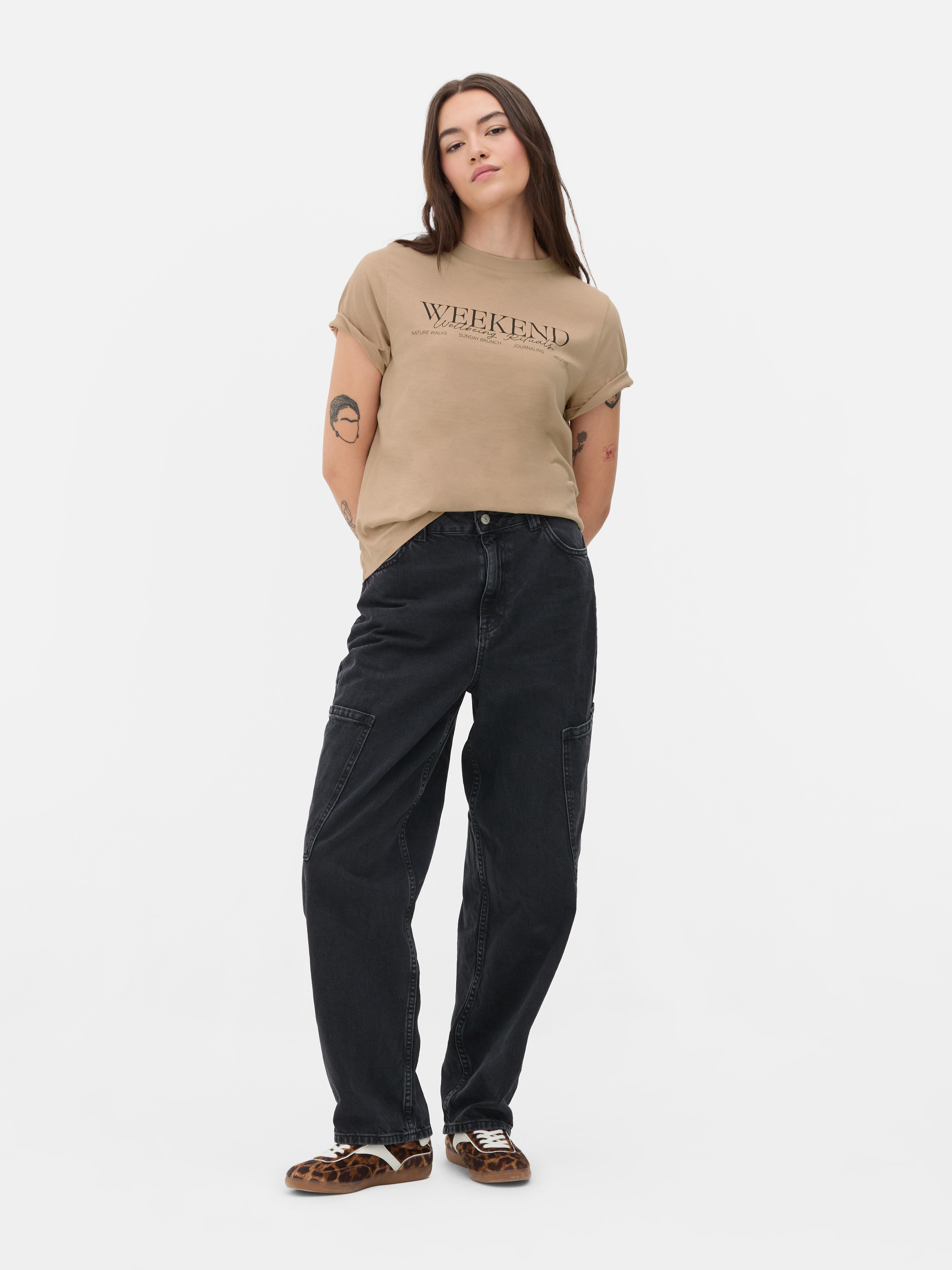 Women S Nude Printed T Shirt Primark