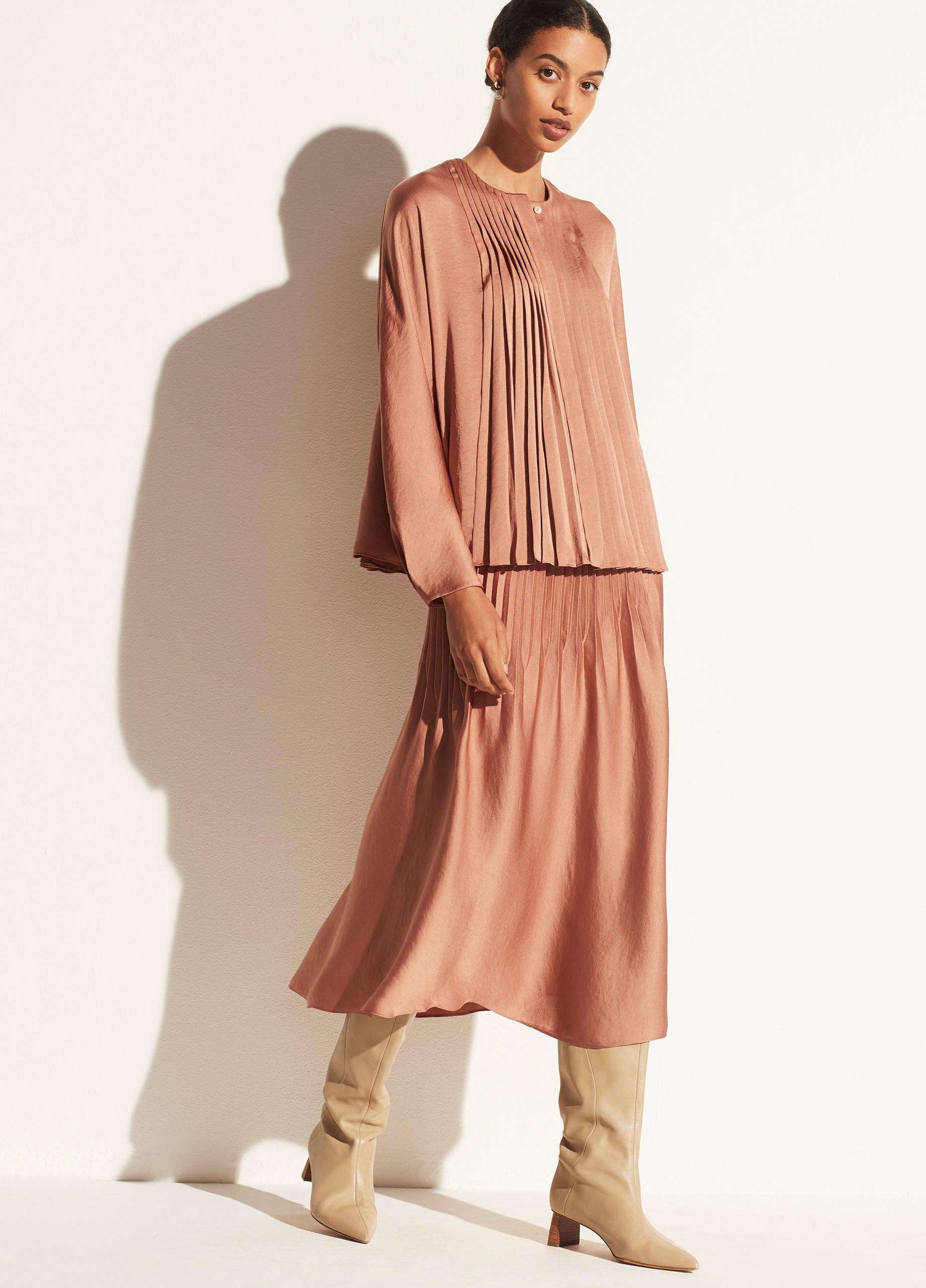 vince pleated dress