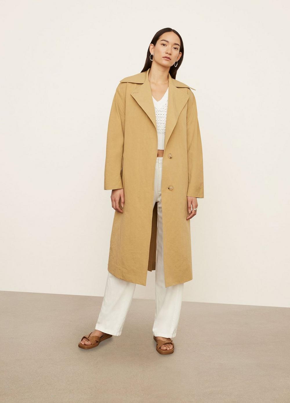 Vince Braided Belt Trench Coat