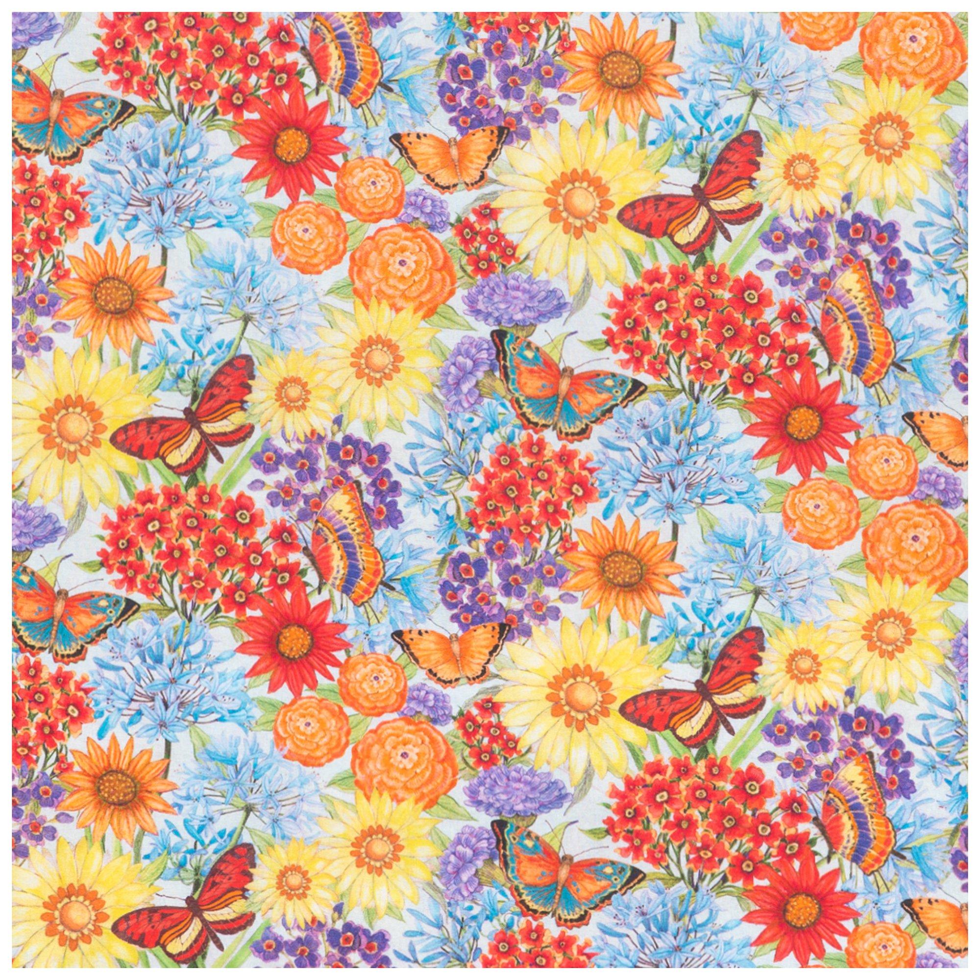 Butterfly Garden Cotton Calico Fabric Hobby Lobby