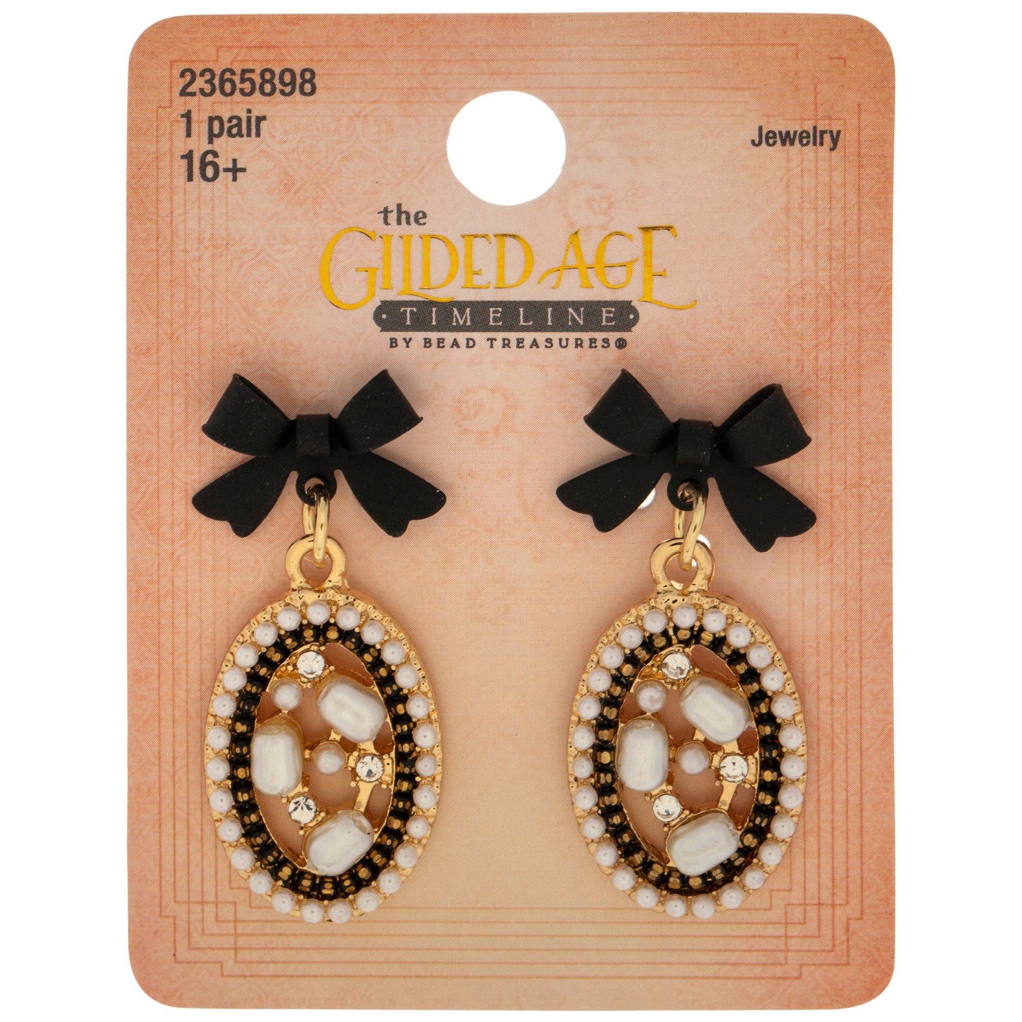 Bow With Plastic Pearl Drop Earrings Hobby Lobby 2365898