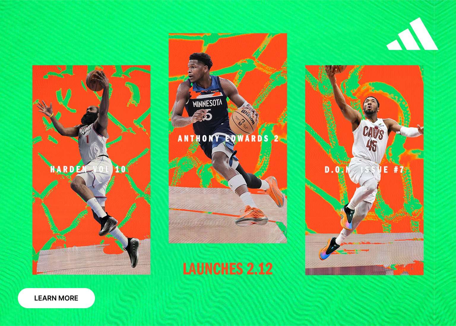 The 2026 Adidas All-Star collection officially launches on February 12, 2026, to coincide with NBA All-Star Weekend in Los Angeles. The lineup includes the Anthony Edwards 2, the Harden Vol. 10, and the D.O.N. Issue #7, all featuring special edition colorways that blend performance tech like Lightboost cushioning with vibrant, culture-forward designs.