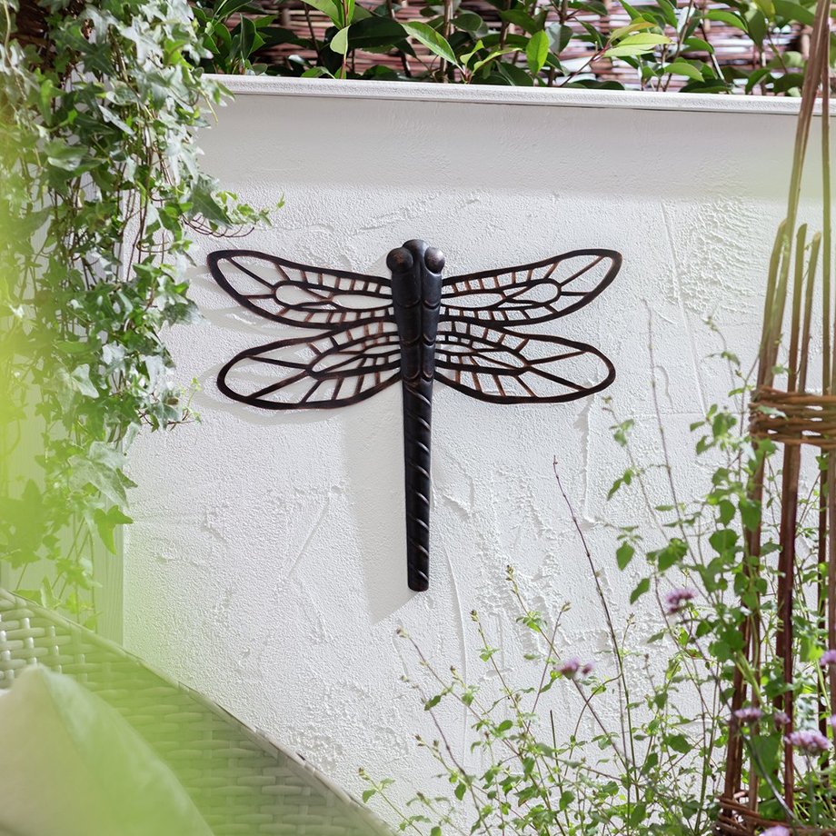 Image of a dragonfly garden wall.
