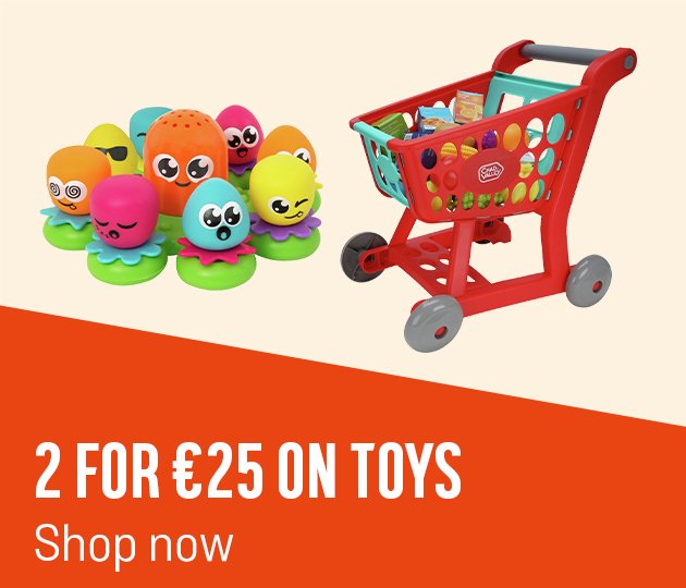 2 for €25 on toys.