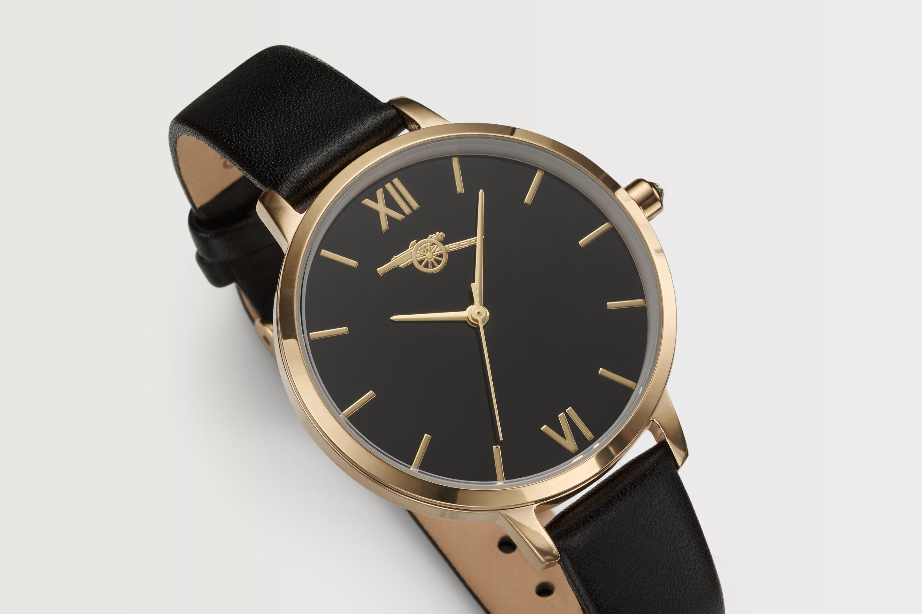 Arsenal Retro Cannon Leather Strap Watch | Official Online Store