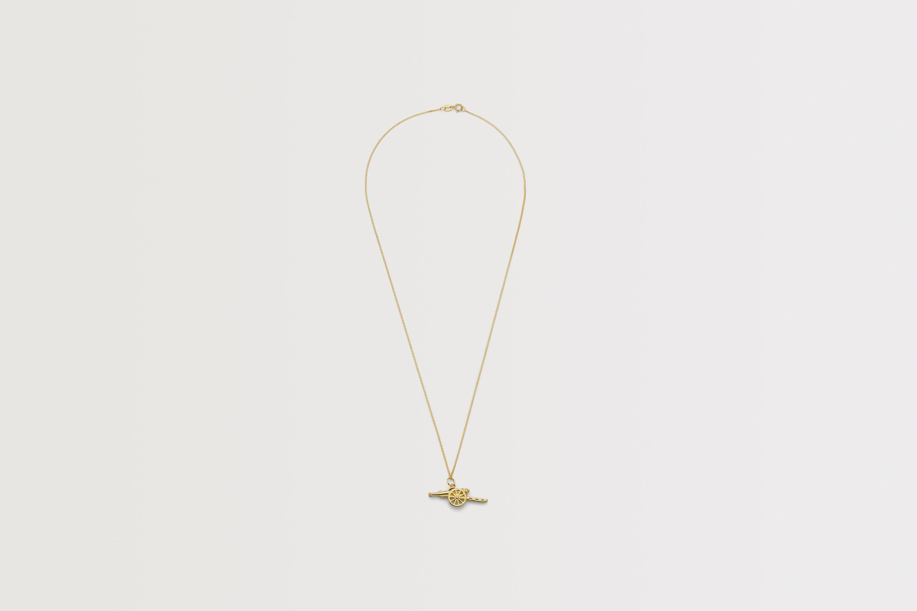 Arsenal 18ct Gold Plated Silver Cannon Pendant