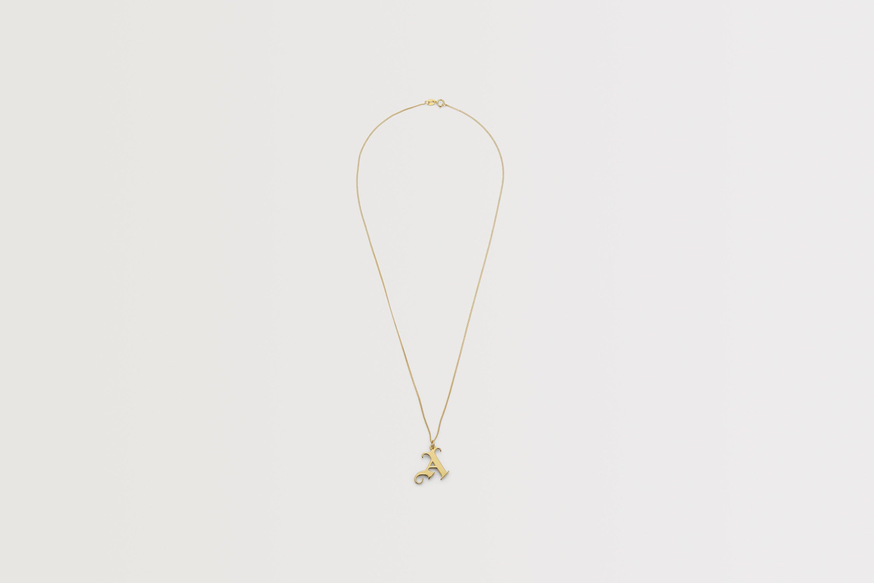 Arsenal 18ct Gold Plated Silver Gothic A Pendant