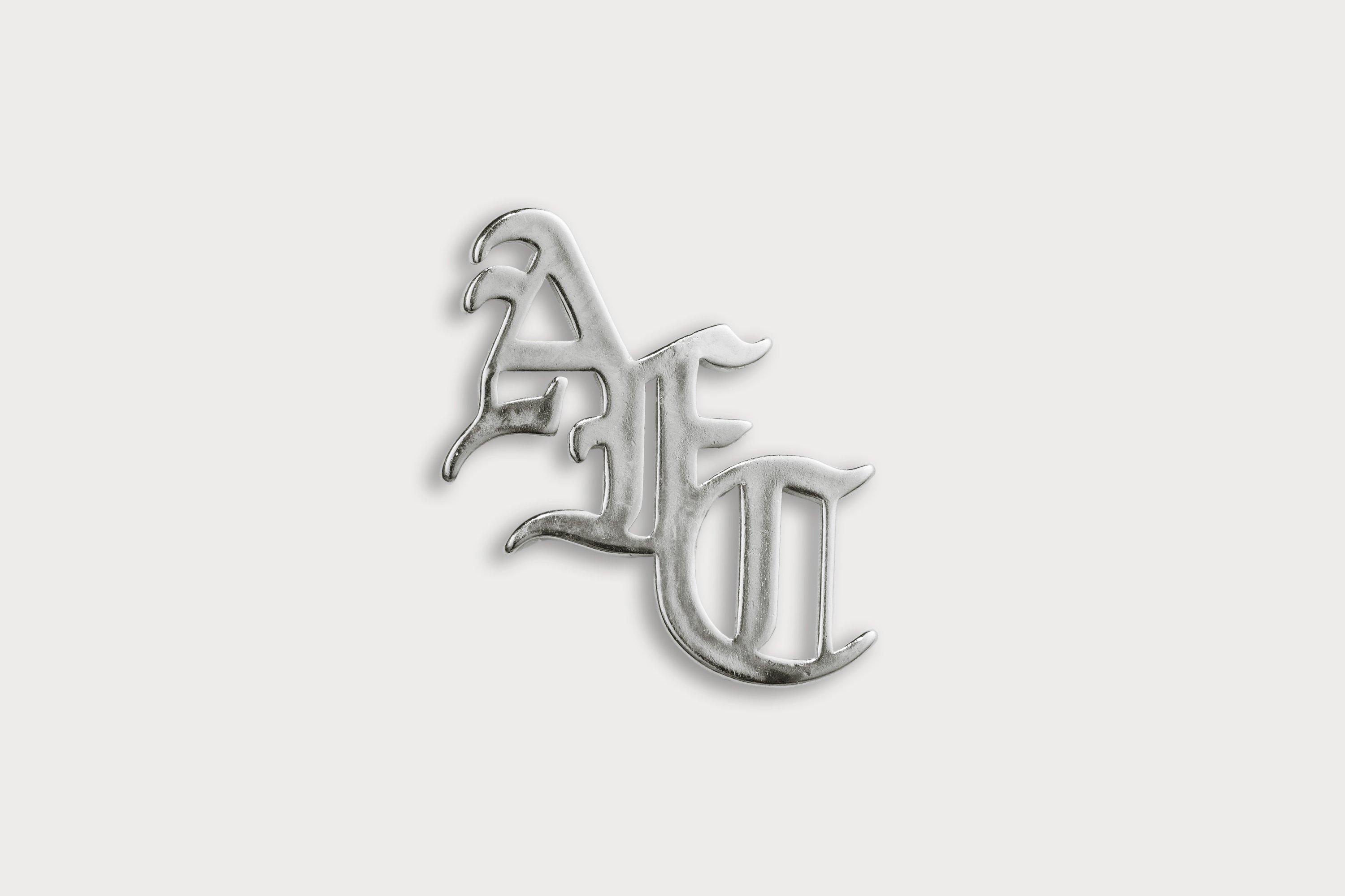 Arsenal Silver Gothic AFC Monogram Pin Badge