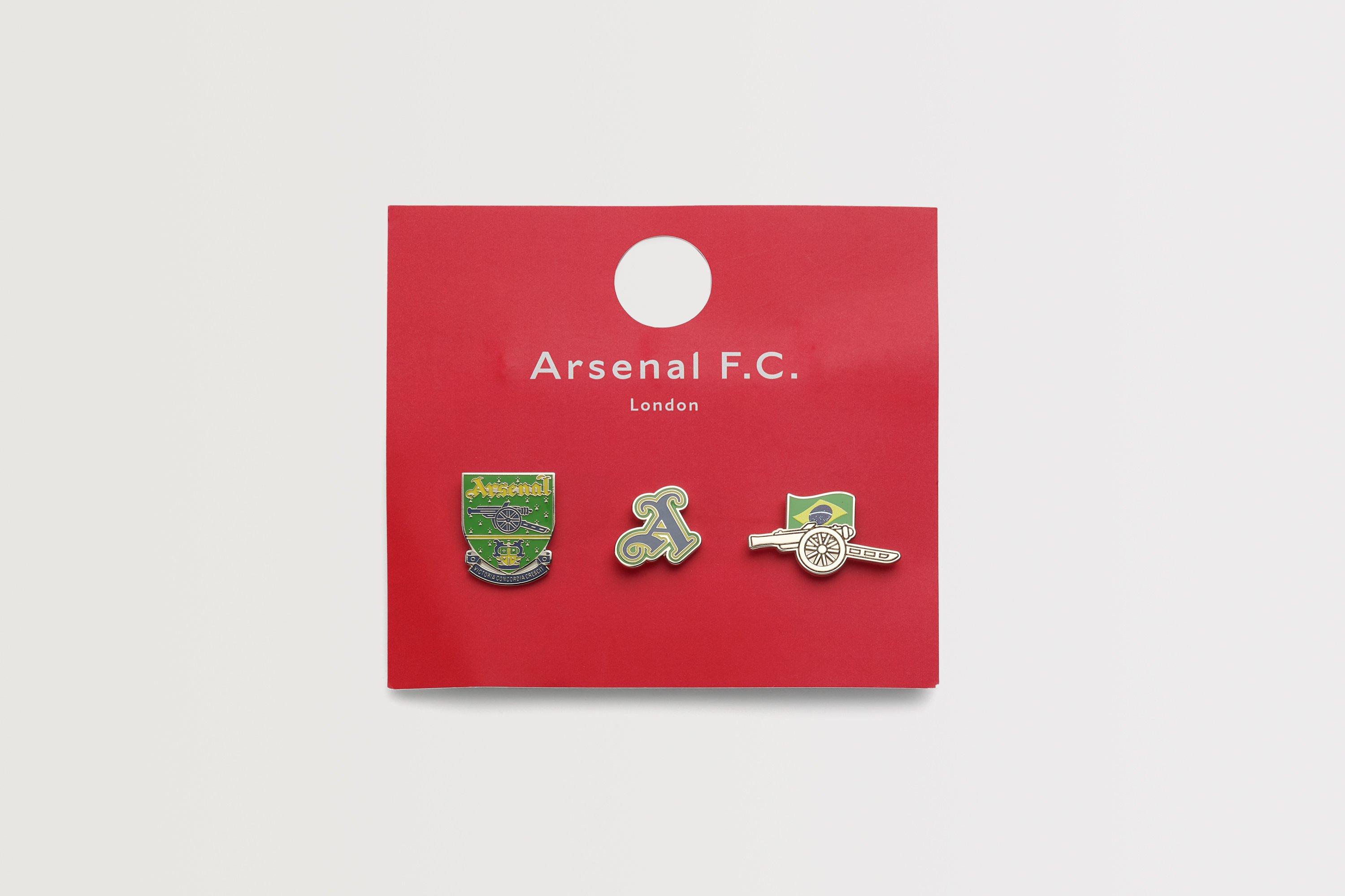 Arsenal Classics Brazil Yellow Pin Badge Set